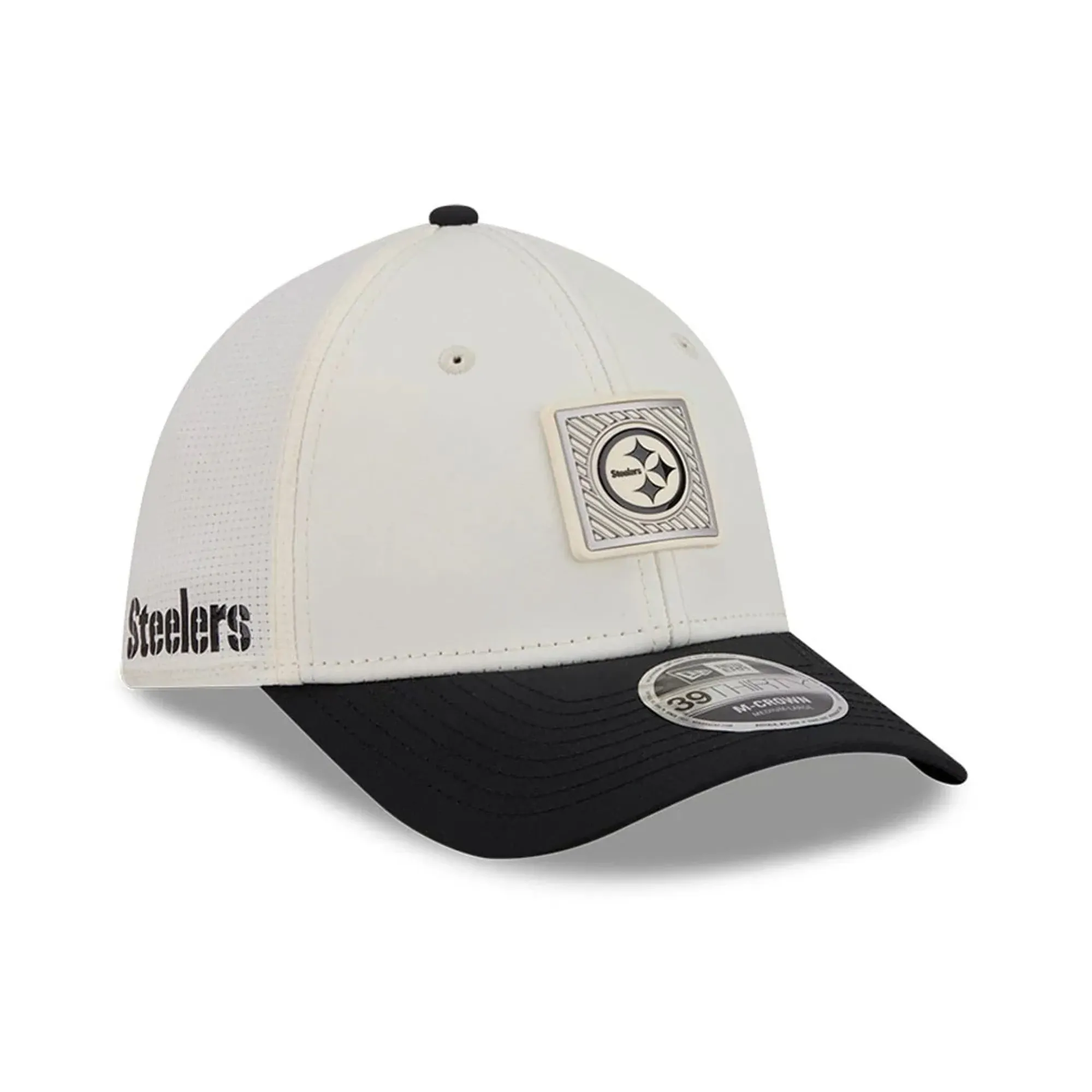 Steelers NFL Training 2026 White 39THIRTY M-Crown Stretch Fit Cap New Era Cap adult unisex