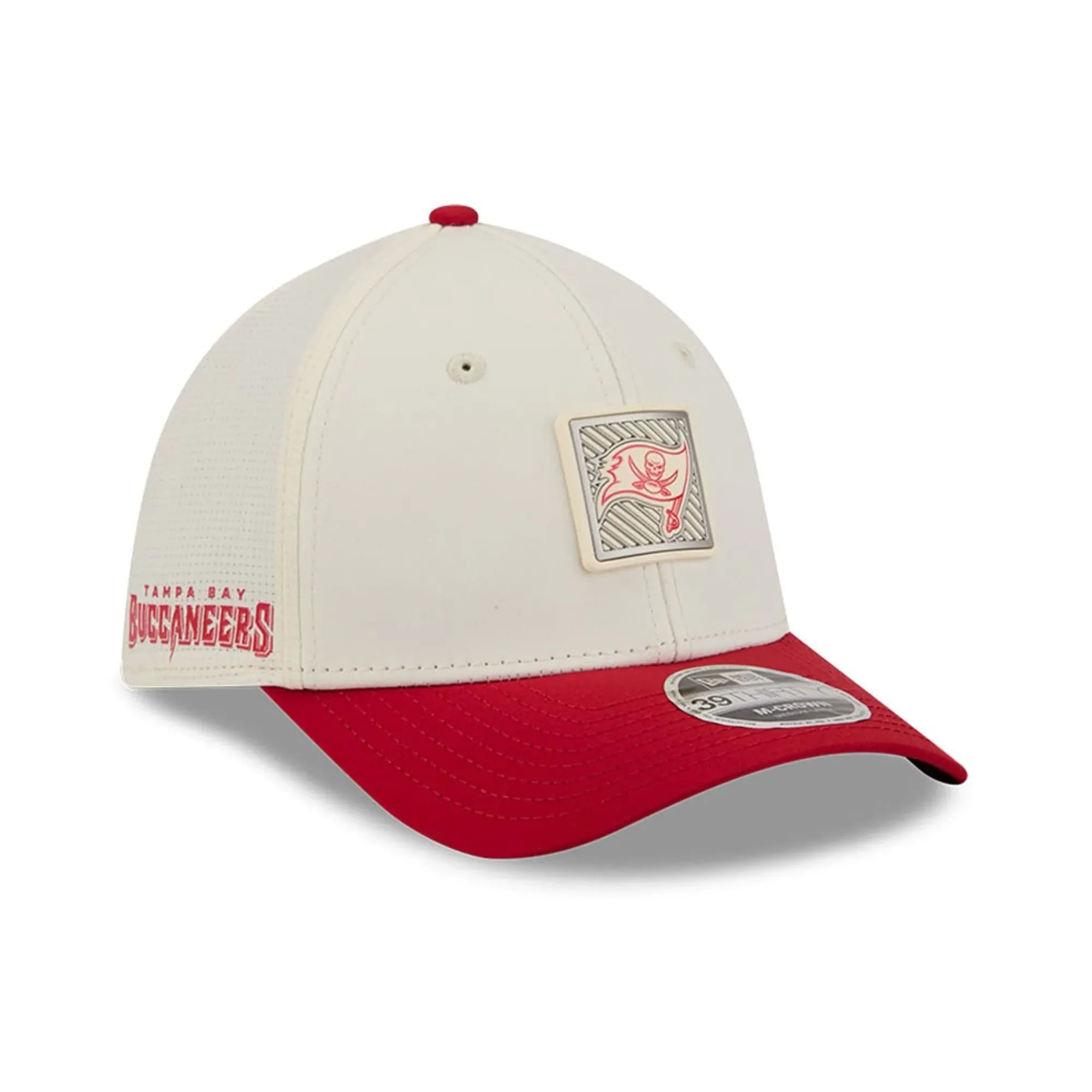 Buccaneers NFL Training 2026 White 39THIRTY M-Crown Stretch Fit Cap New Era Cap adult unisex