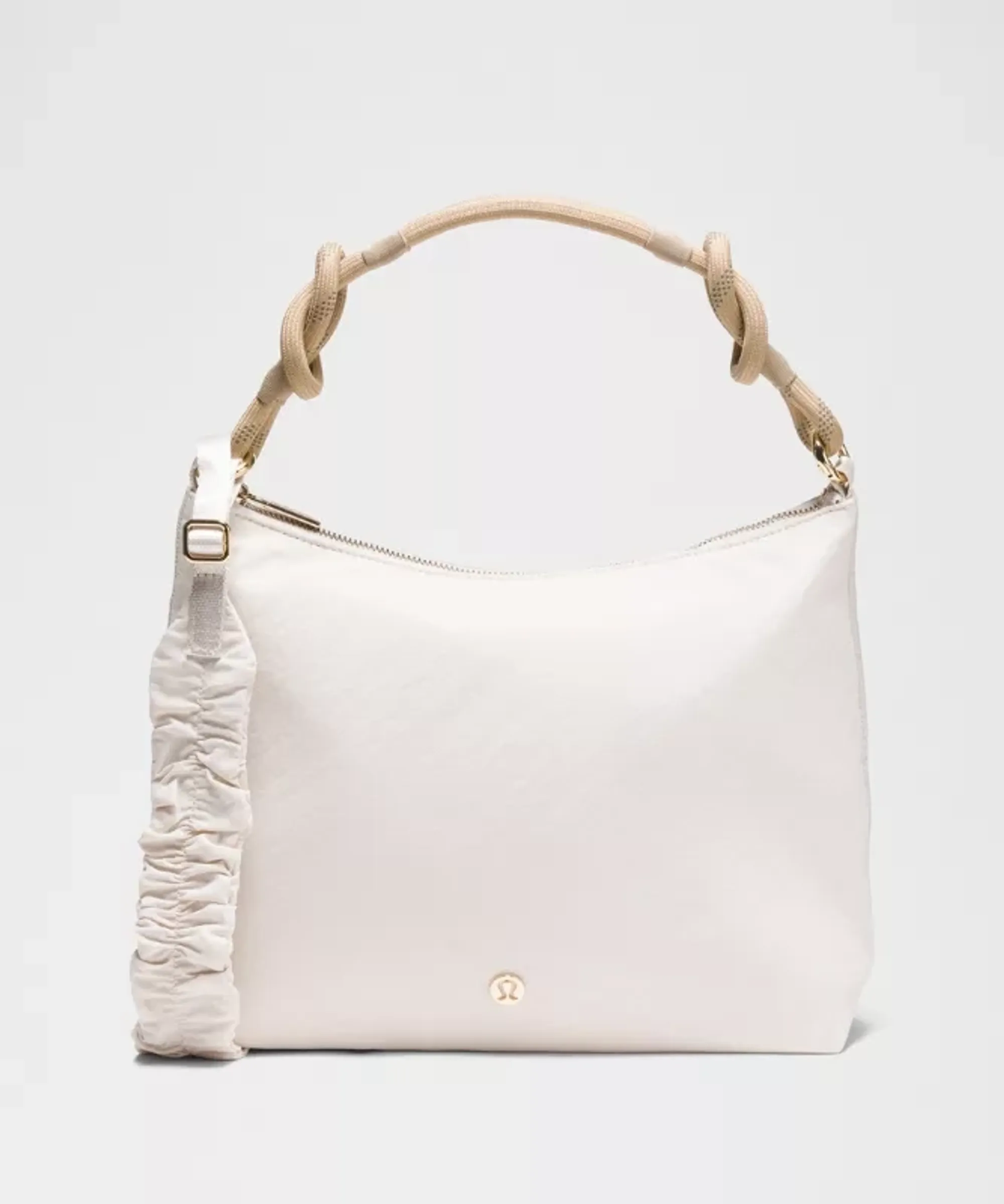 lululemon – Convertible Ruched Crossbody Bag 6.5L – Color Khaki/Gold/White