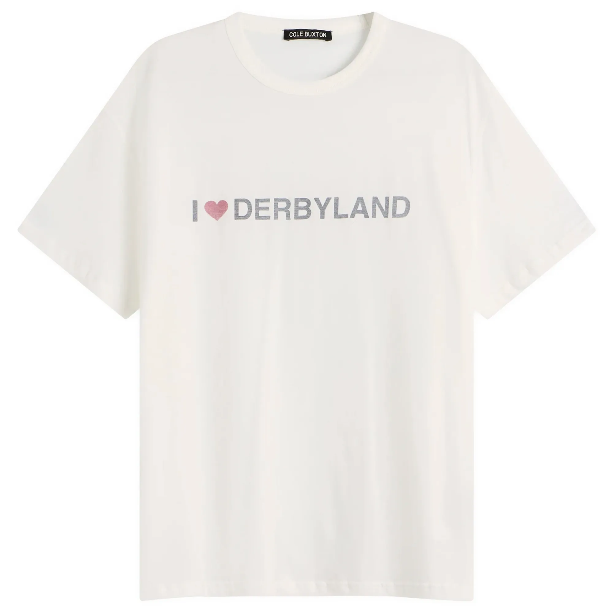 Cole Buxton Men's I Heart Derbyland T-Shirt Vintage Whitalye