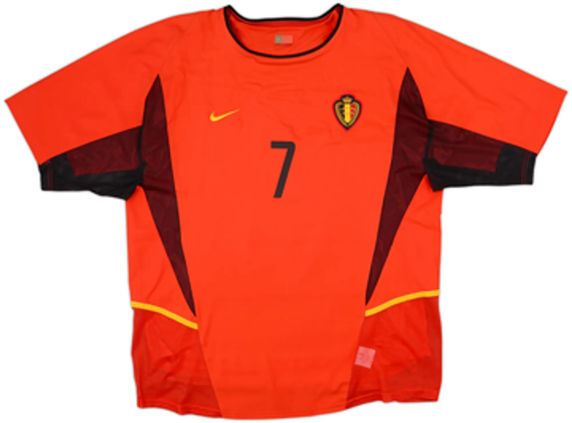 2002-04 Belgium Player Issue Home Shirt Wilmots #7 - 9/10 - (L)