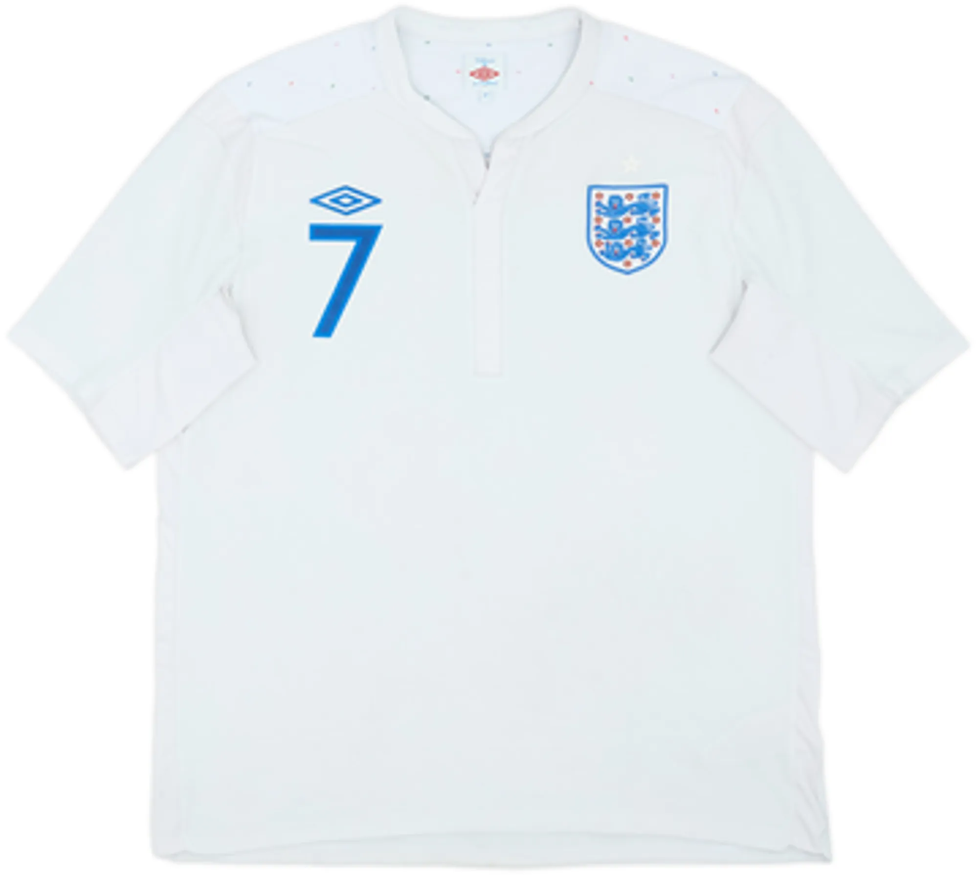 2010-11 England Home Shirt Beckham #7 - 5/10 - (XL)