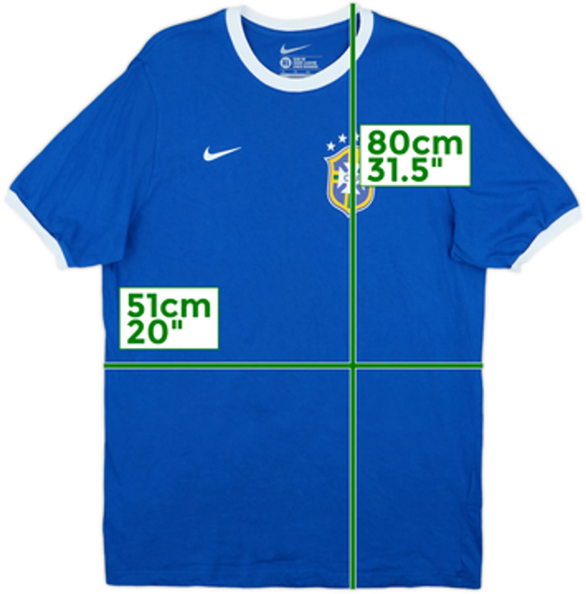 2014-15 Brazil Nike Cotton Tee - 8/10 - (Women's XL)