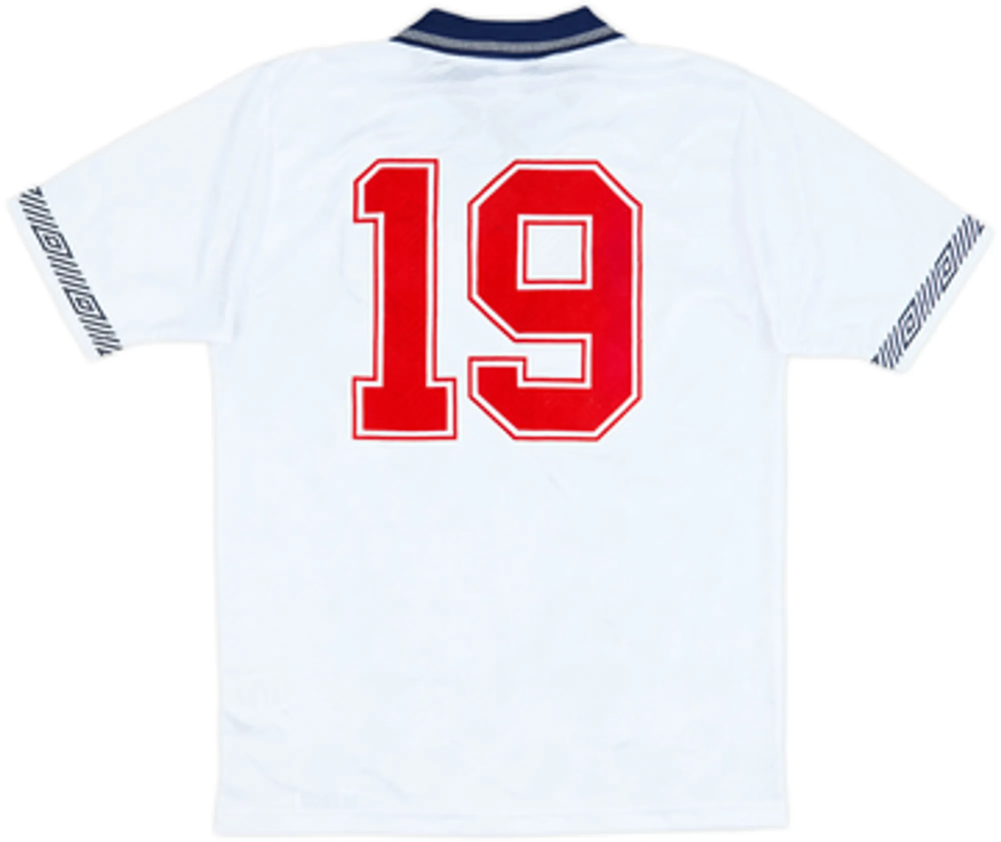 2000s England 1990 Umbro Retro Home Shirt #19 - 10/10 - (S)