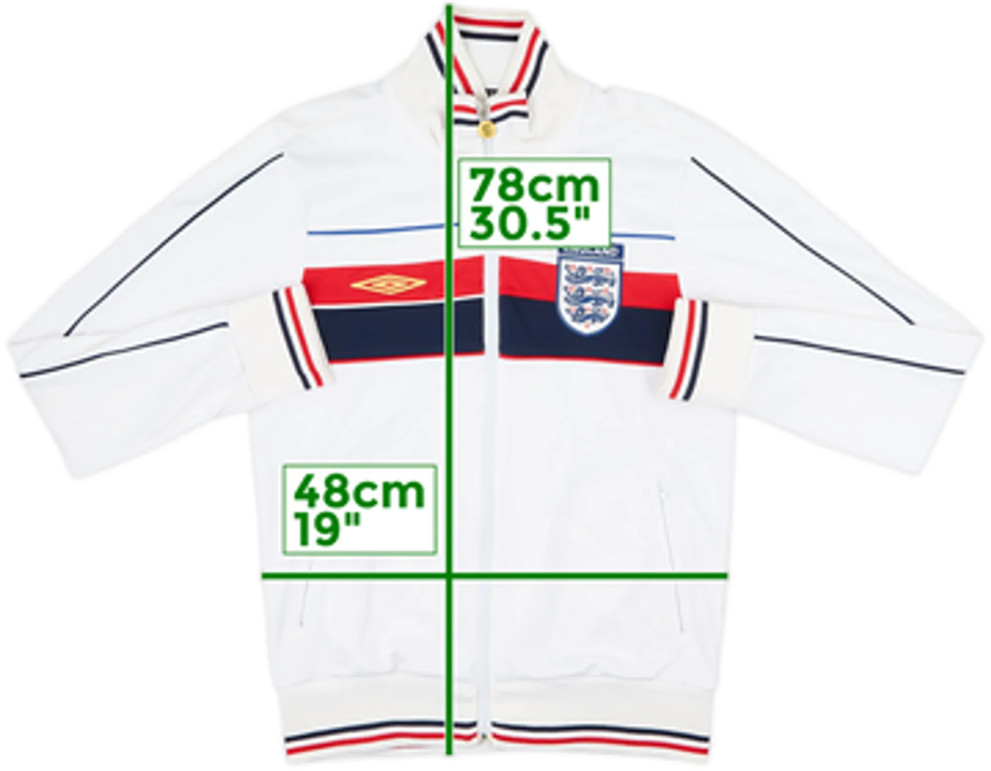 2007-08 England Umbro Track Jacket - 5/10 - (M)
