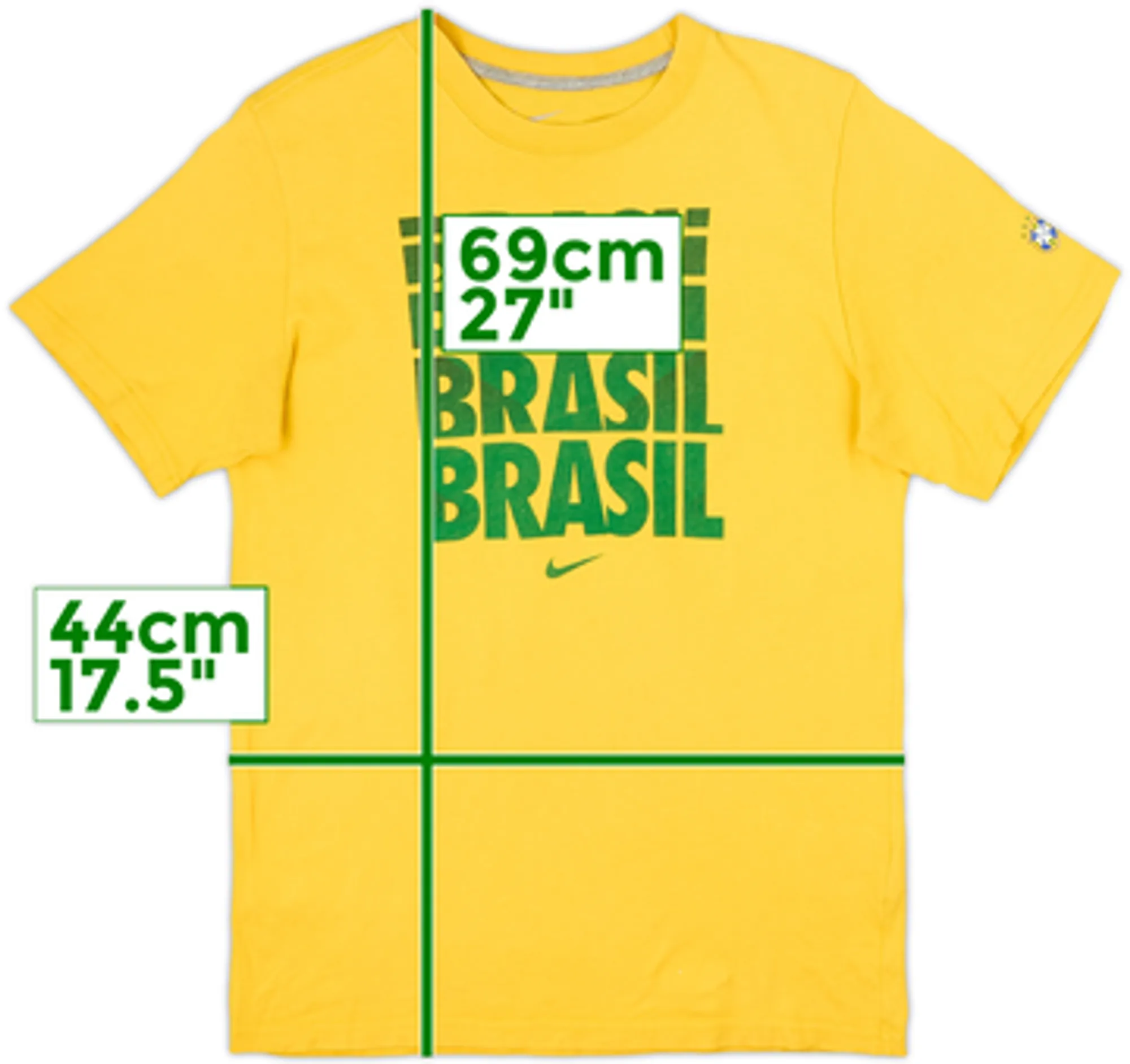 2014-16 Brazil Nike Graphic Tee - 8/10 - (L.Boys)