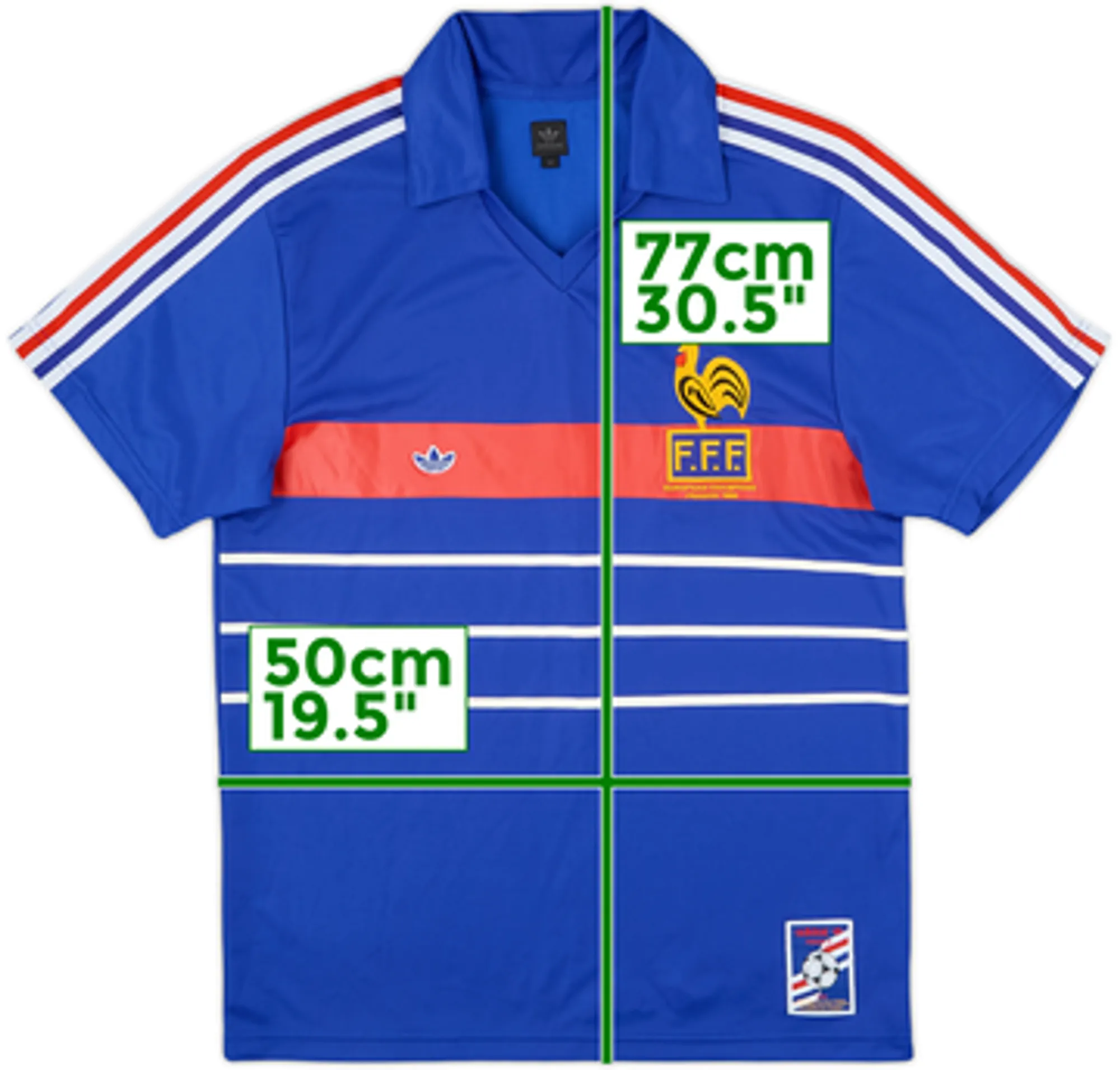 2008 France adidas Originals Retro '1984' Home Shirt - 9/10 - (M)
