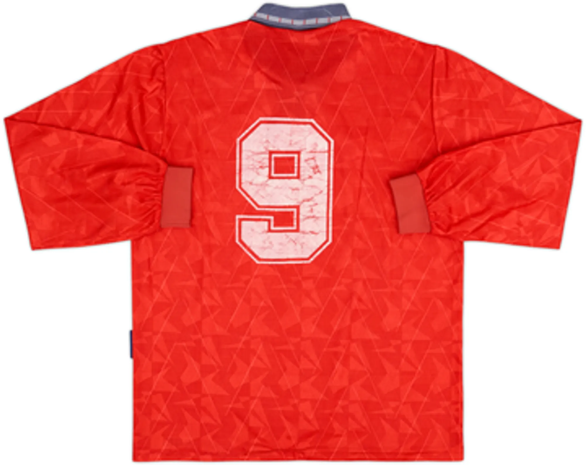 1990-93 England Away L/S Shirt #9 - 5/10 - (XL)