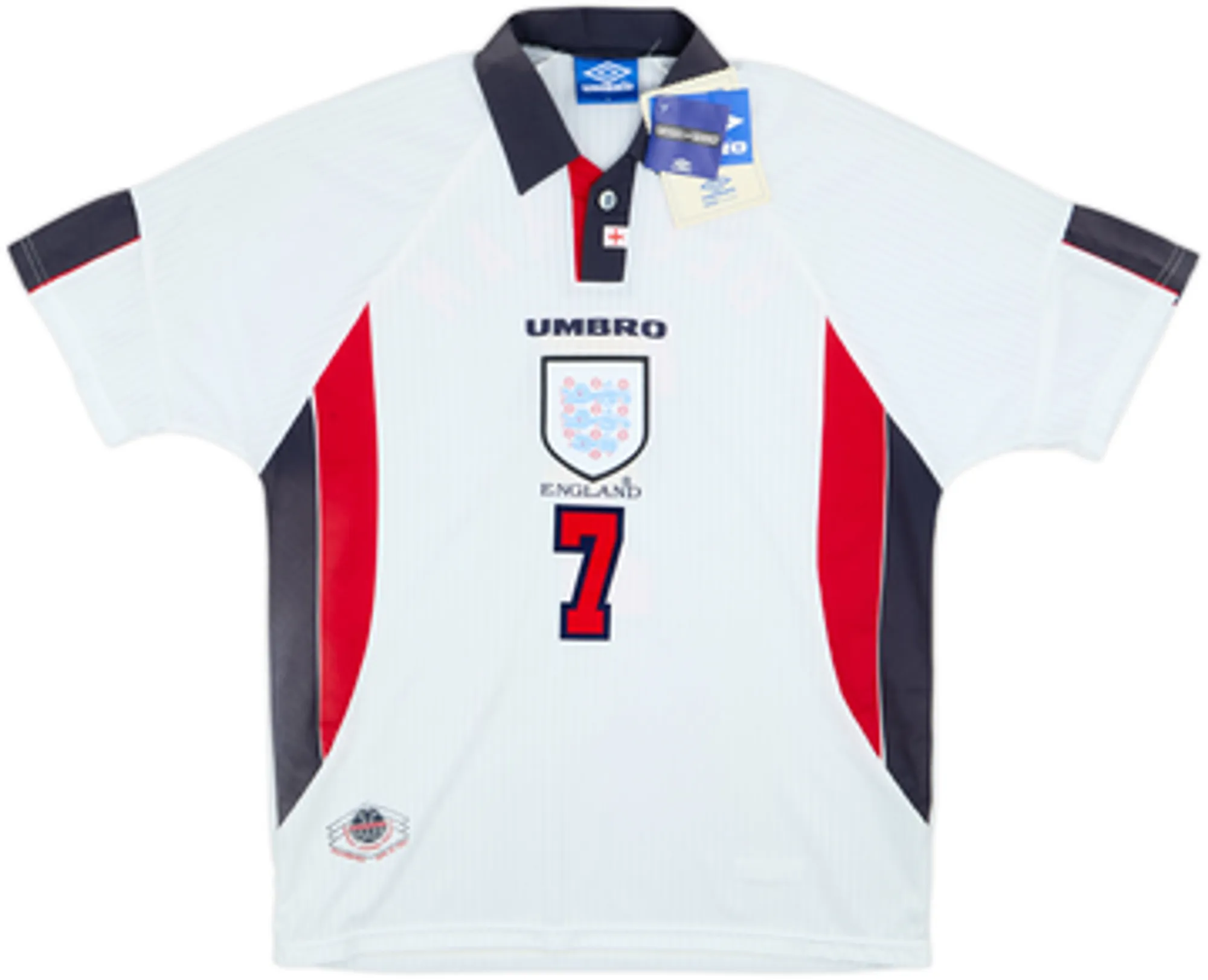1997-99 England Home Shirt Beckham #7 (L)