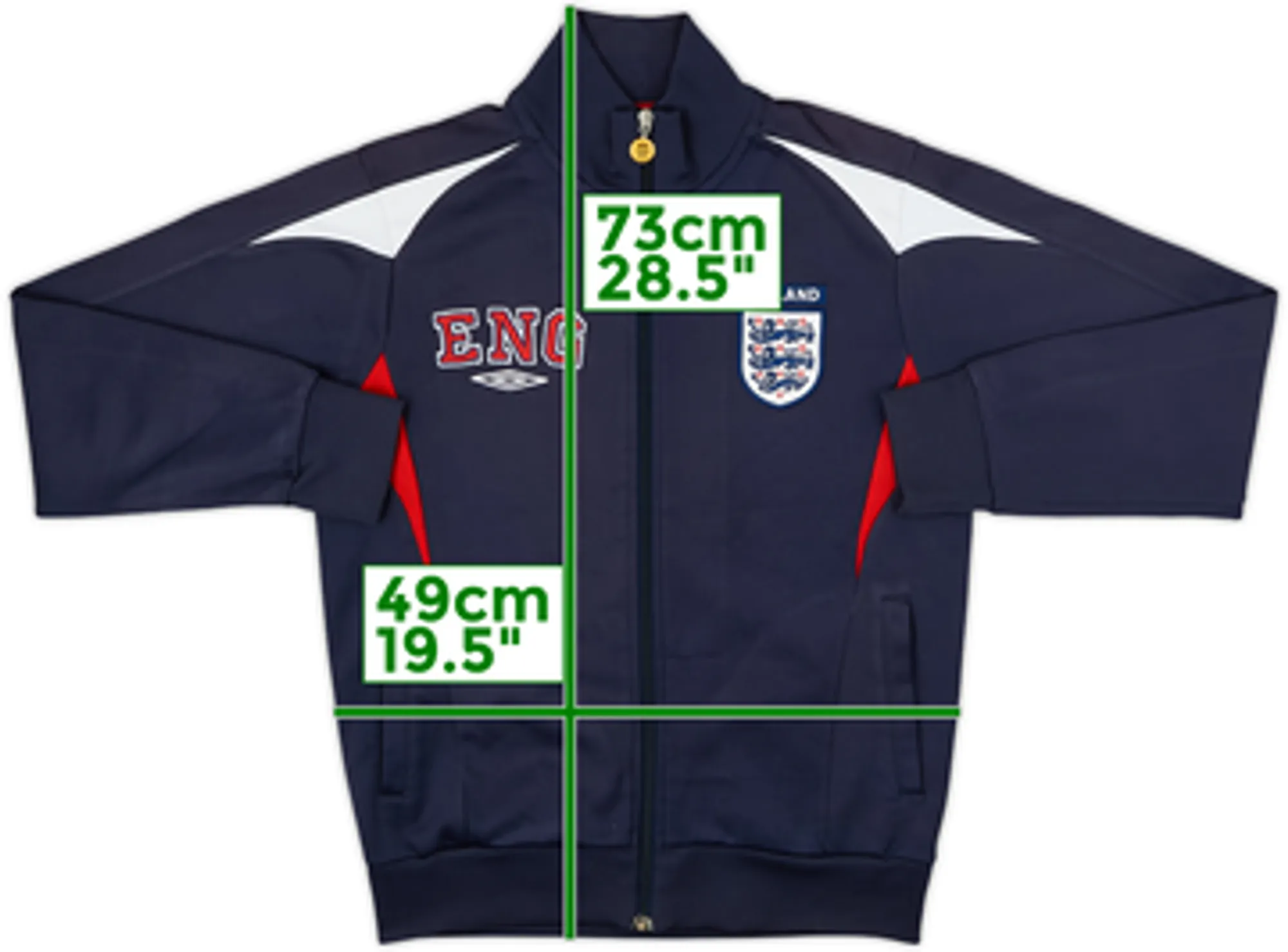 2007-08 England Umbro Track Jacket - 6/10 - (S)
