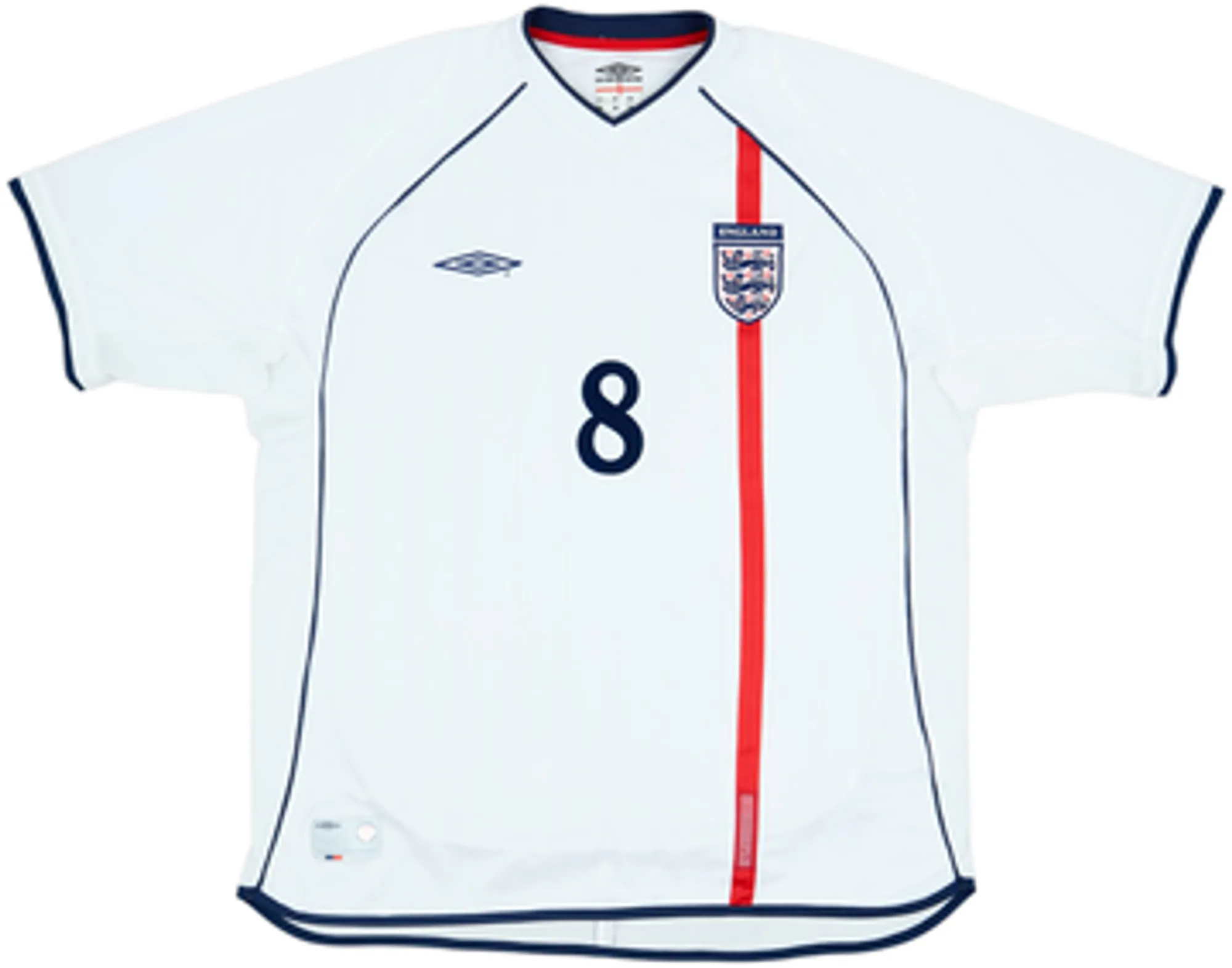 2001-03 England Home Shirt Lampard #8 - 8/10 - (XL)