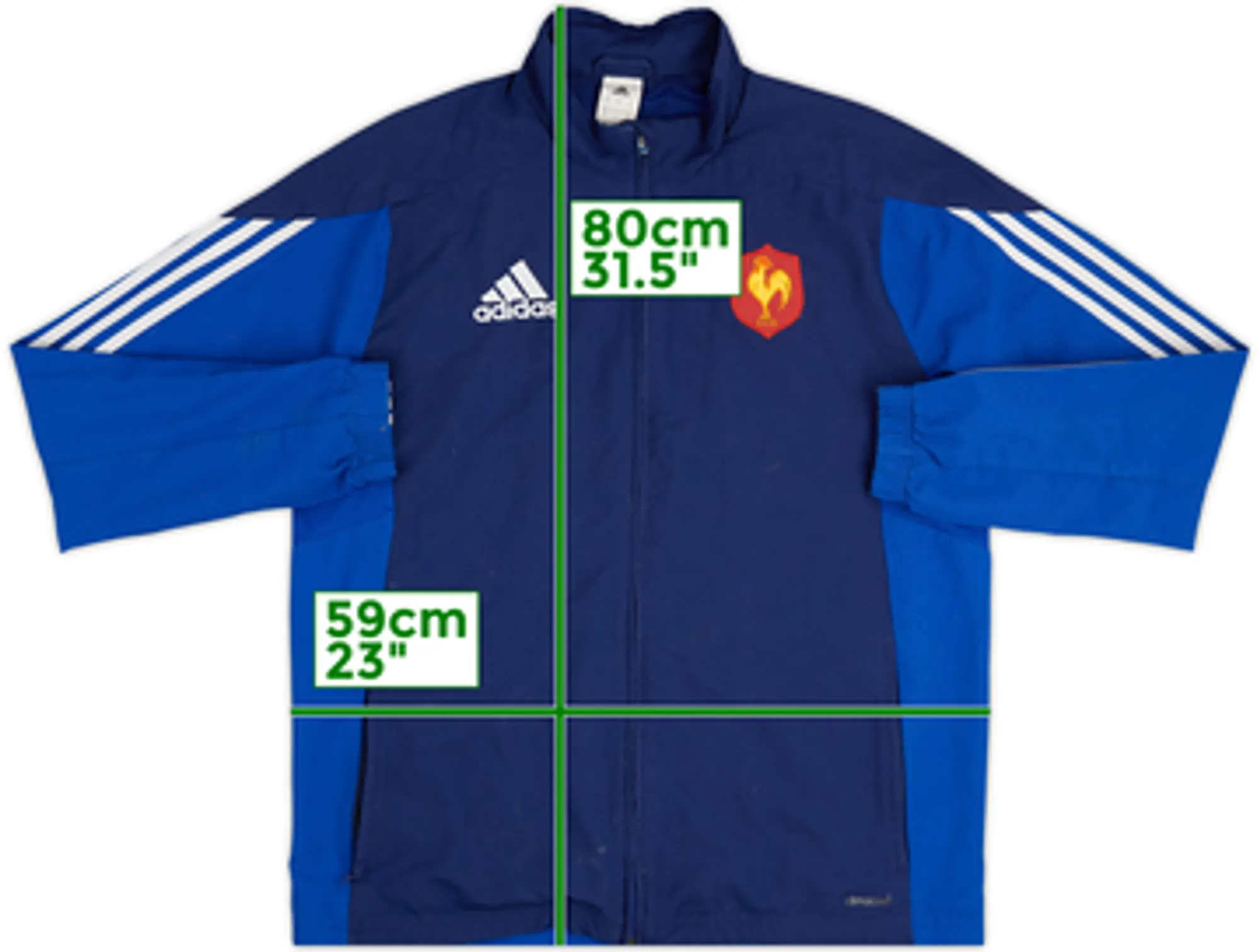 2013-14 France Rugby adidas Track Jacket - 6/10 - (L)