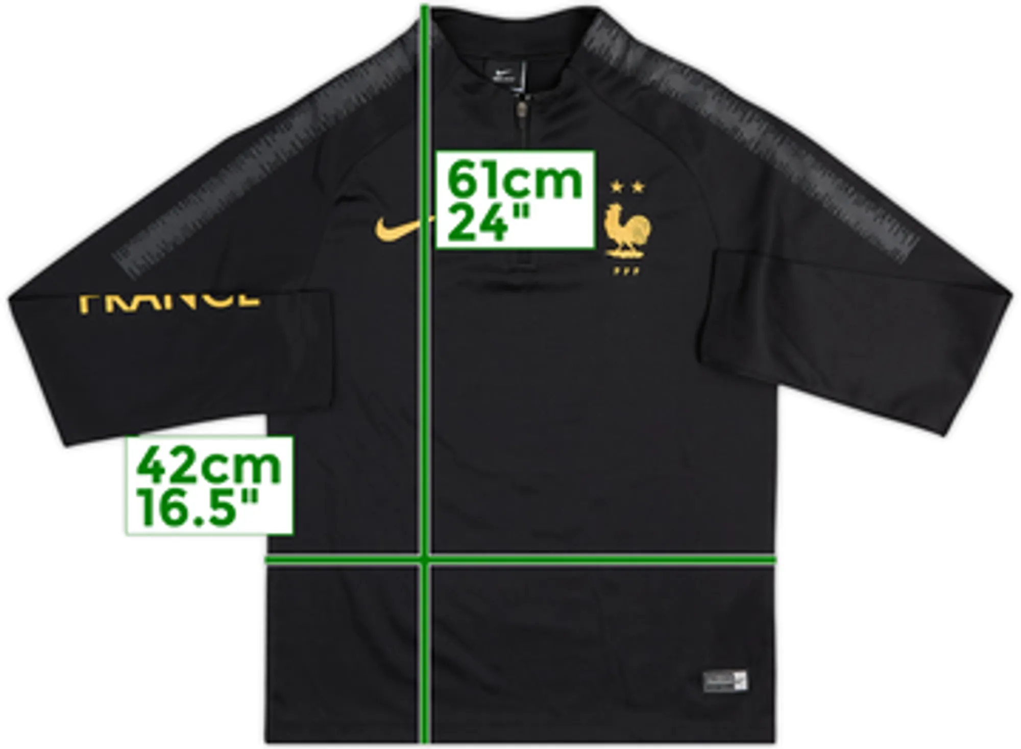 2019-20 France Nike 1/4 Zip Drill Top - 7/10 - (S)