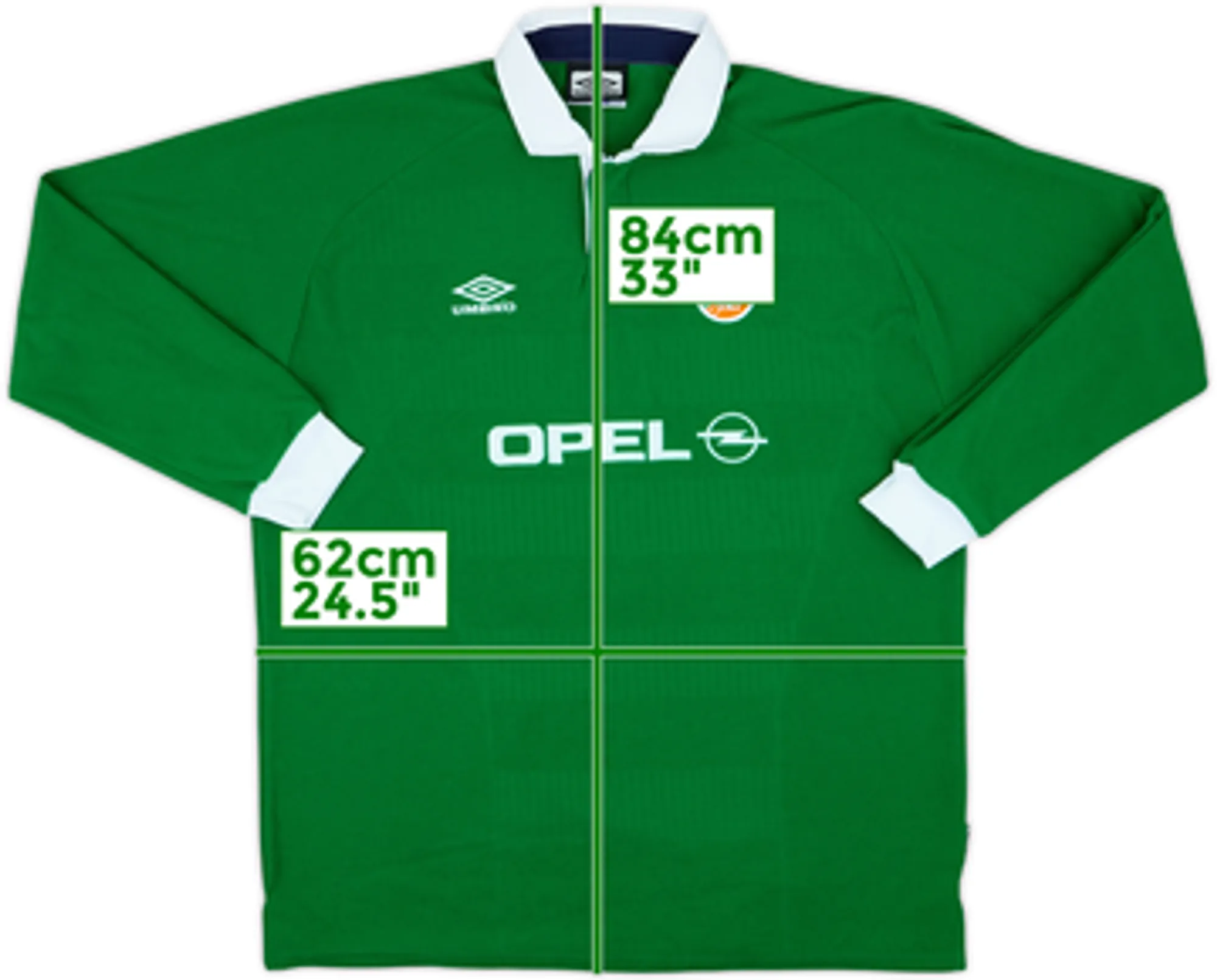 2000-01 Ireland Home L/S Shirt - 9/10 - (XXL)