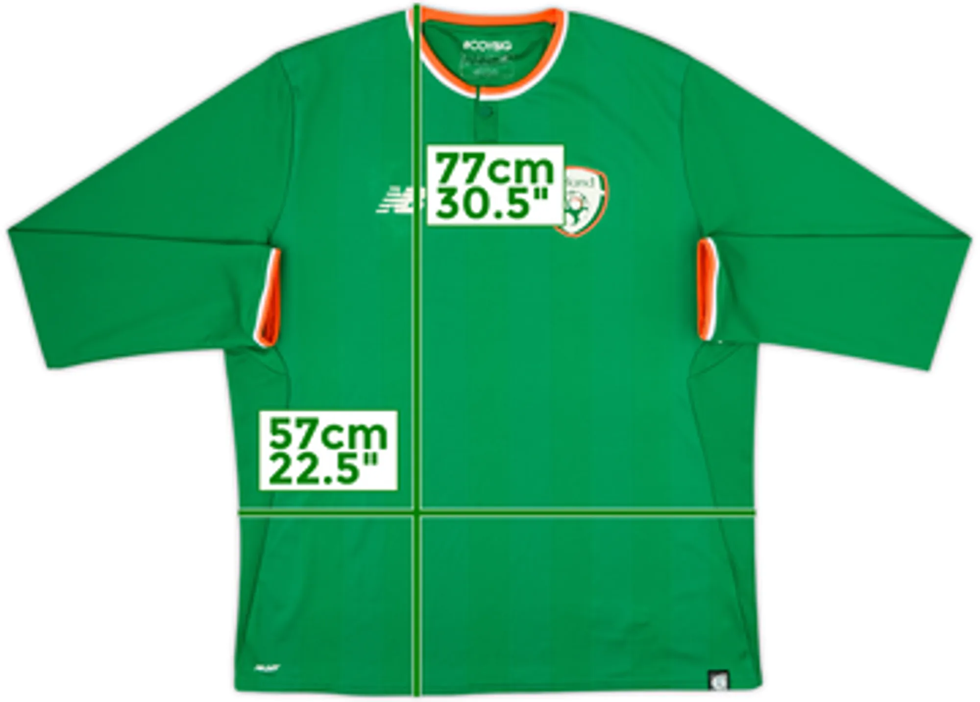2017-18 Ireland Home L/S Shirt - 8/10 - (XL)