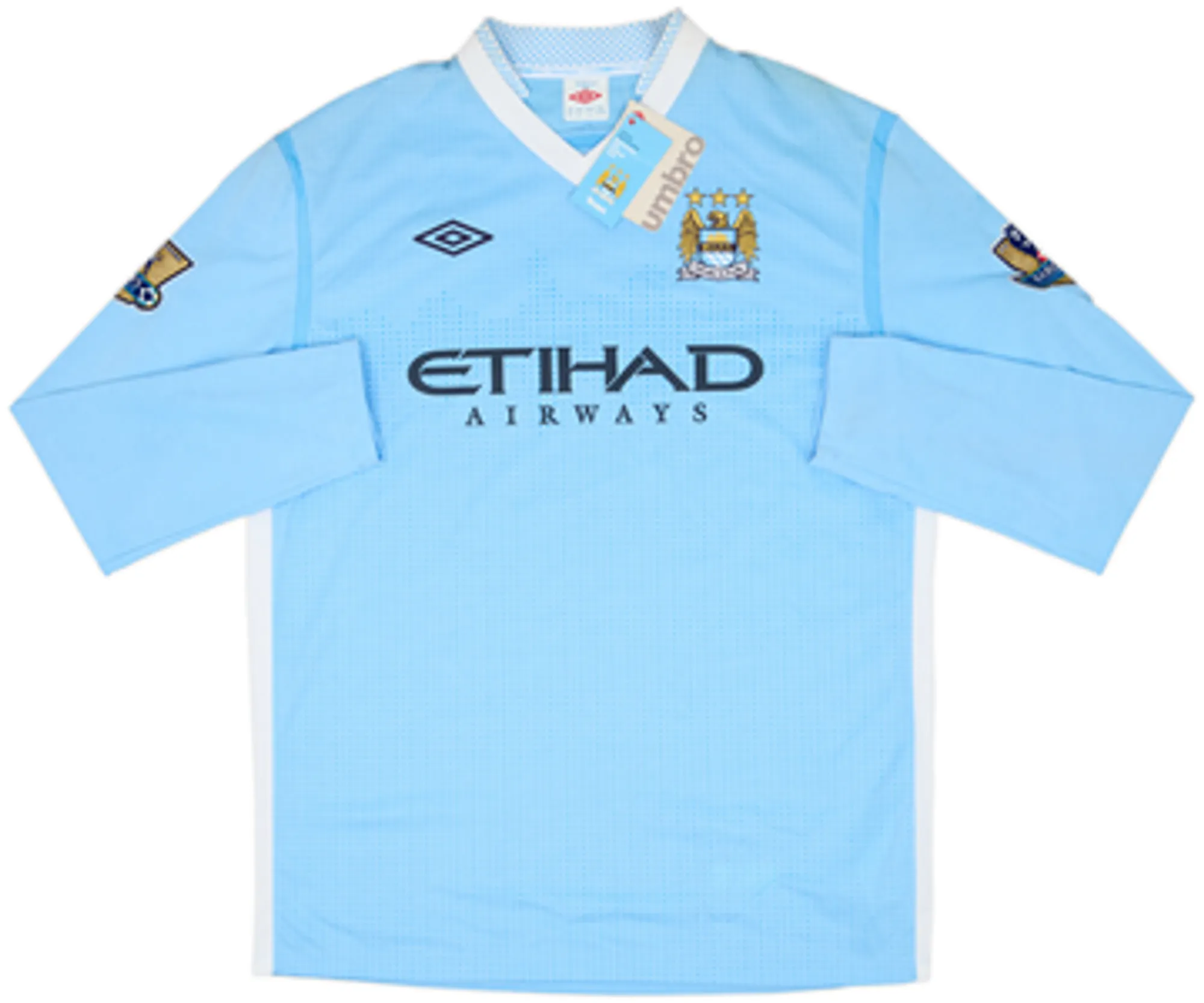 2011-12 Manchester City Home L/S Shirt Kompany #4 (L)