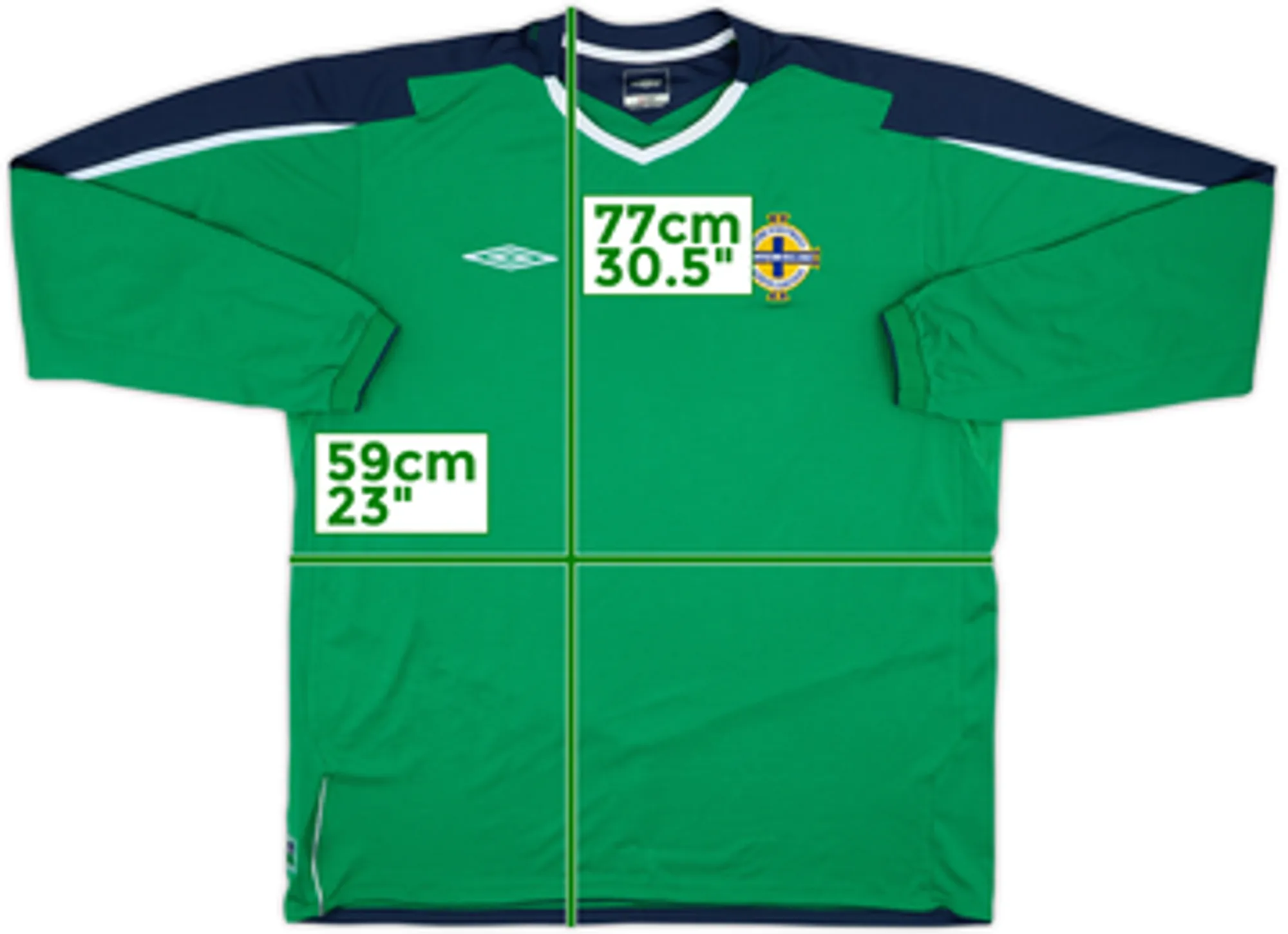 2004-05 Northern Ireland Home L/S Shirt - 8/10 - (XL)