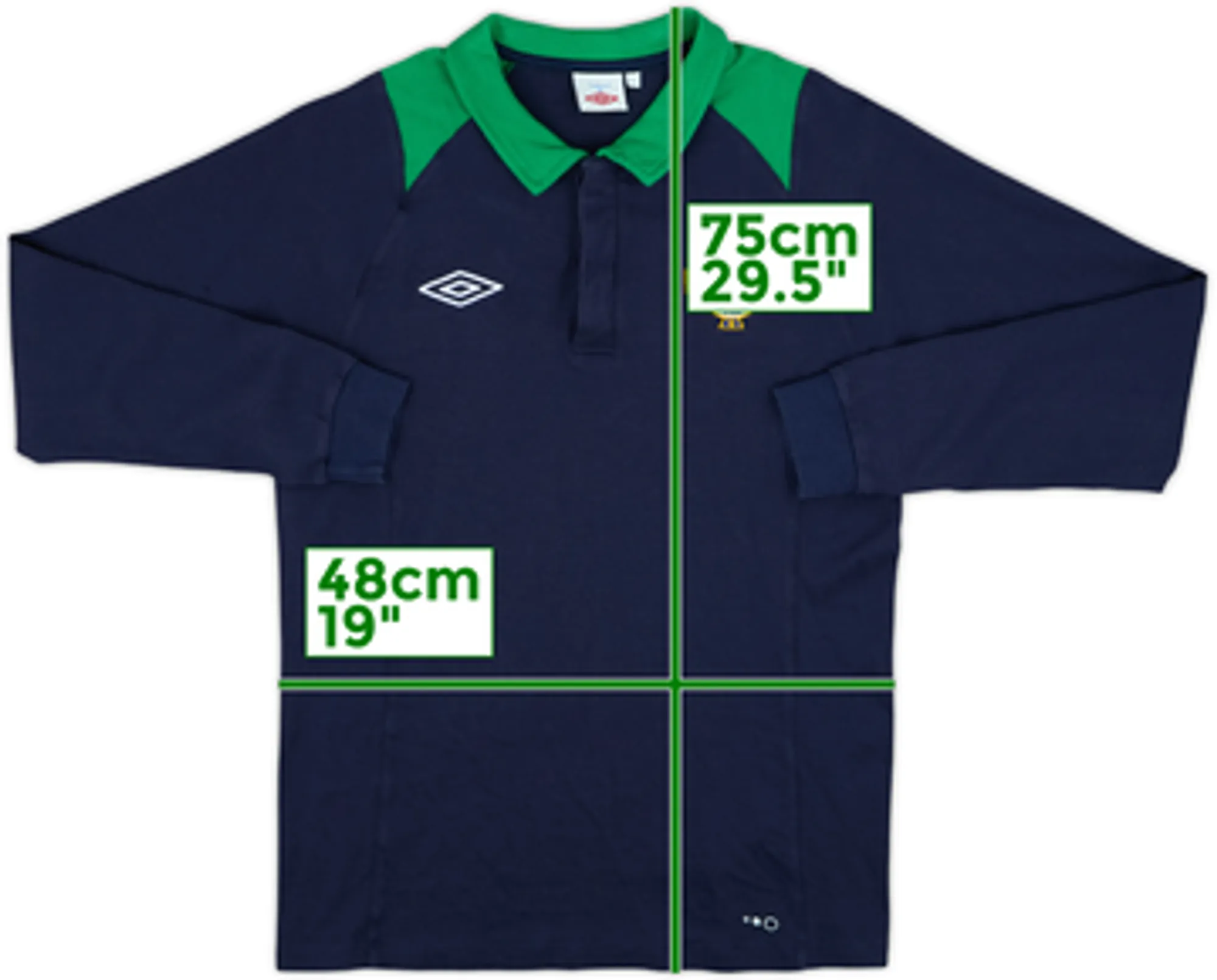 2008-10 Northern Ireland Umbro Polo L/S Shirt - 10/10 - (L)