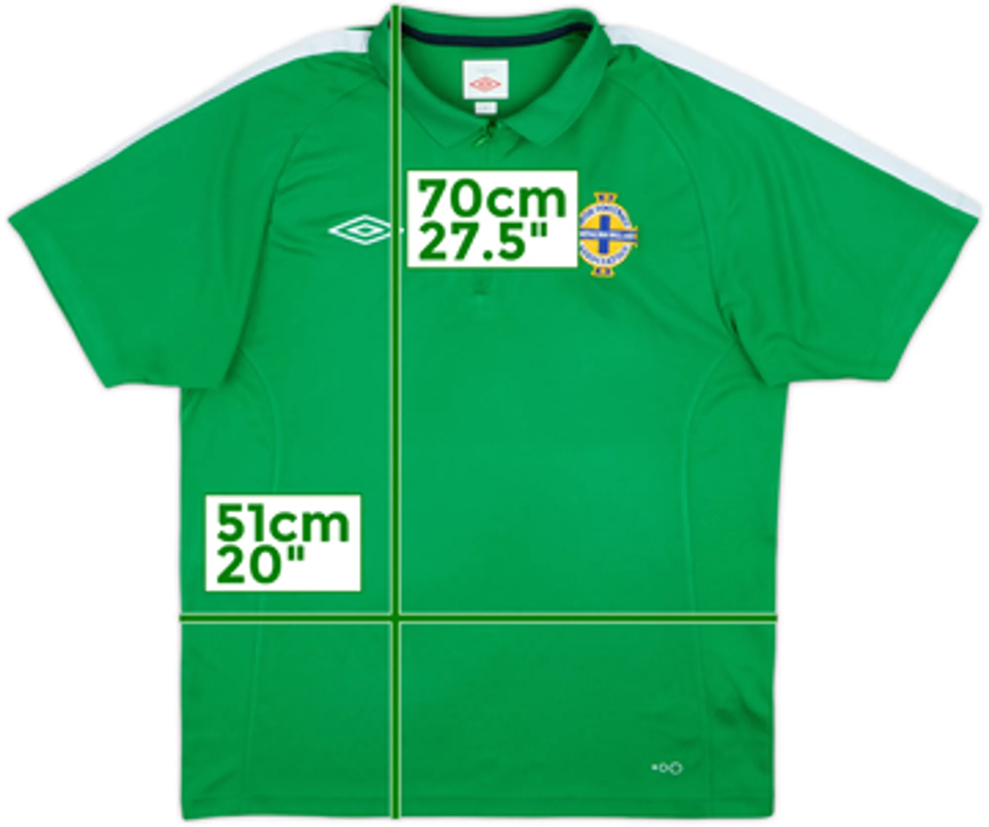 2010-11 Northern Ireland Umbro 1/4 Zip Polo Shirt - 7/10 - (M)