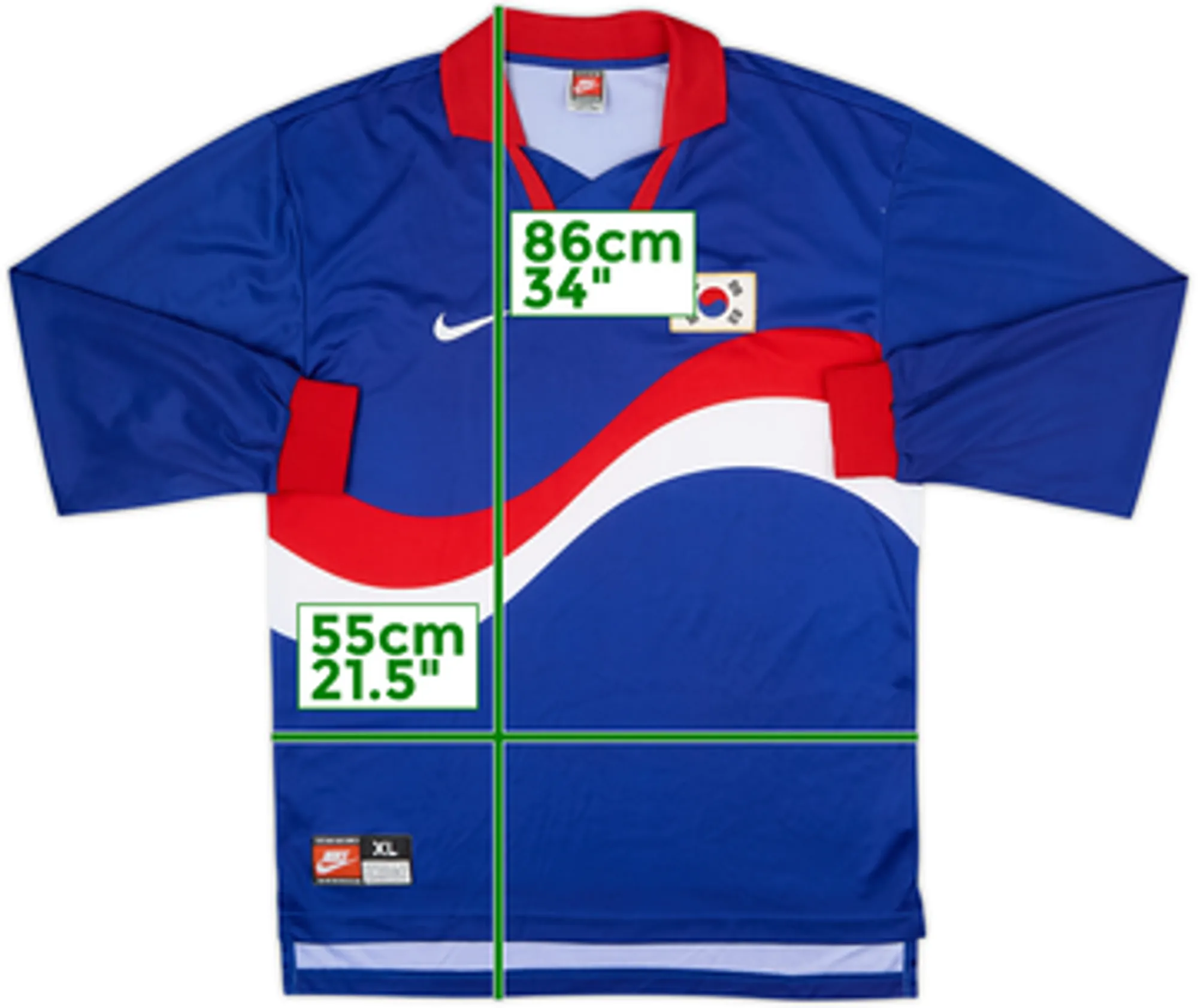 1996-98 South Korea Away L/S Shirt - 8/10 - (XL)