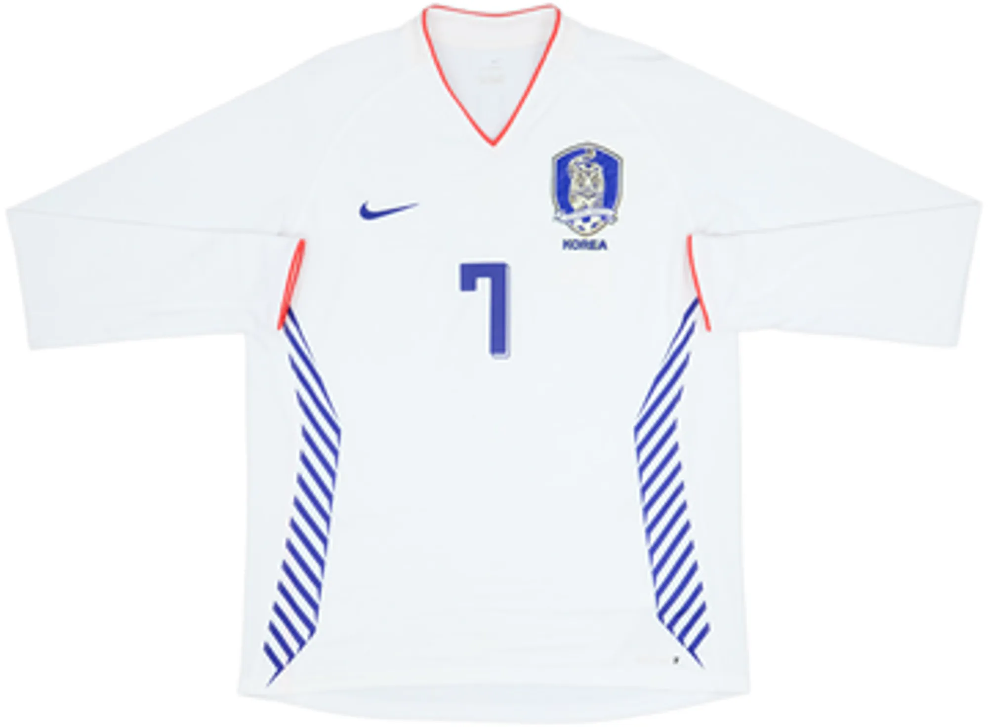 2006-08 South Korea Away L/S Shirt Ji Sung #7 - 6/10 - (M)