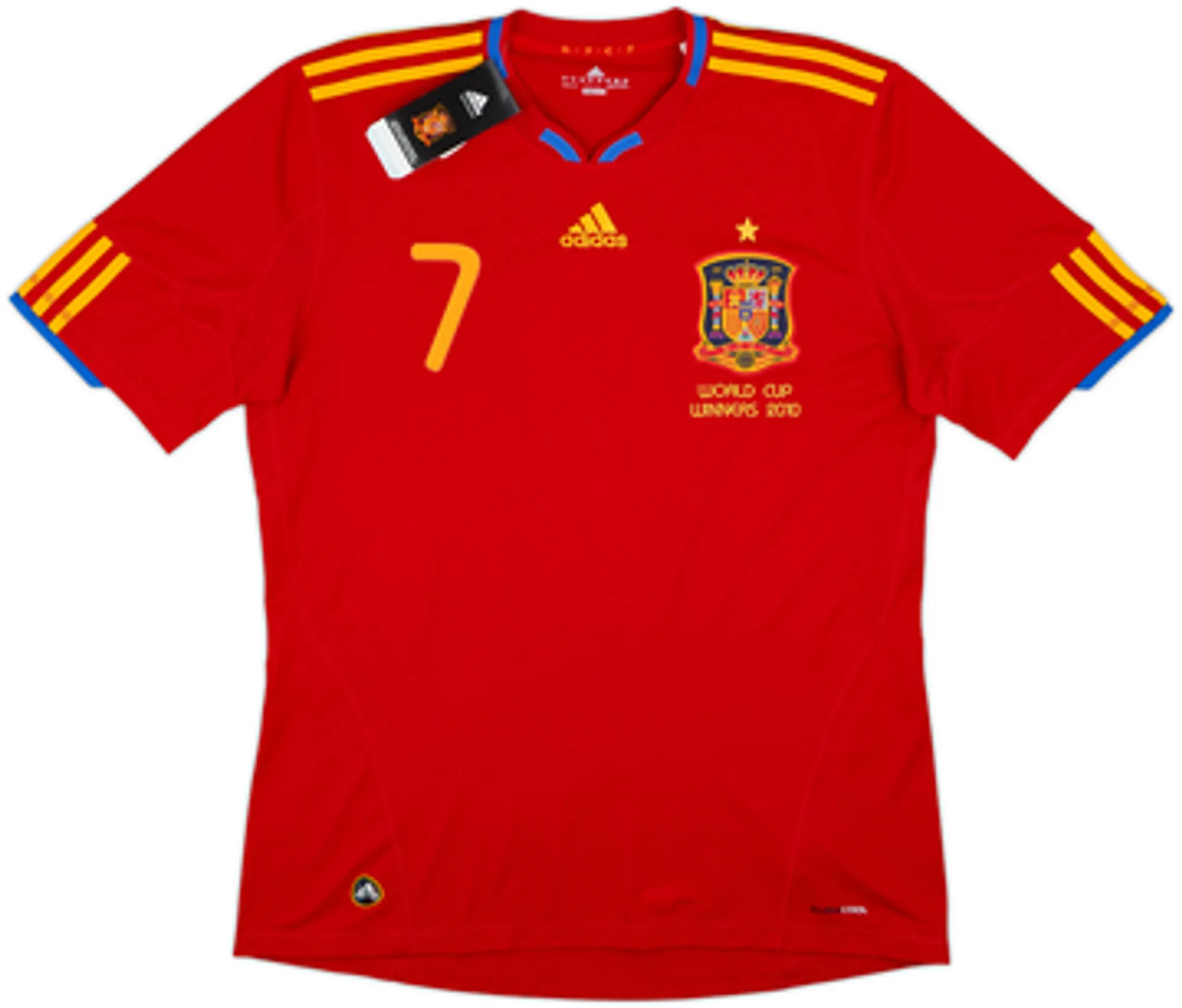 2009-10 Spain 'World Cup Winners' Home Shirt David Villa #7 (L)