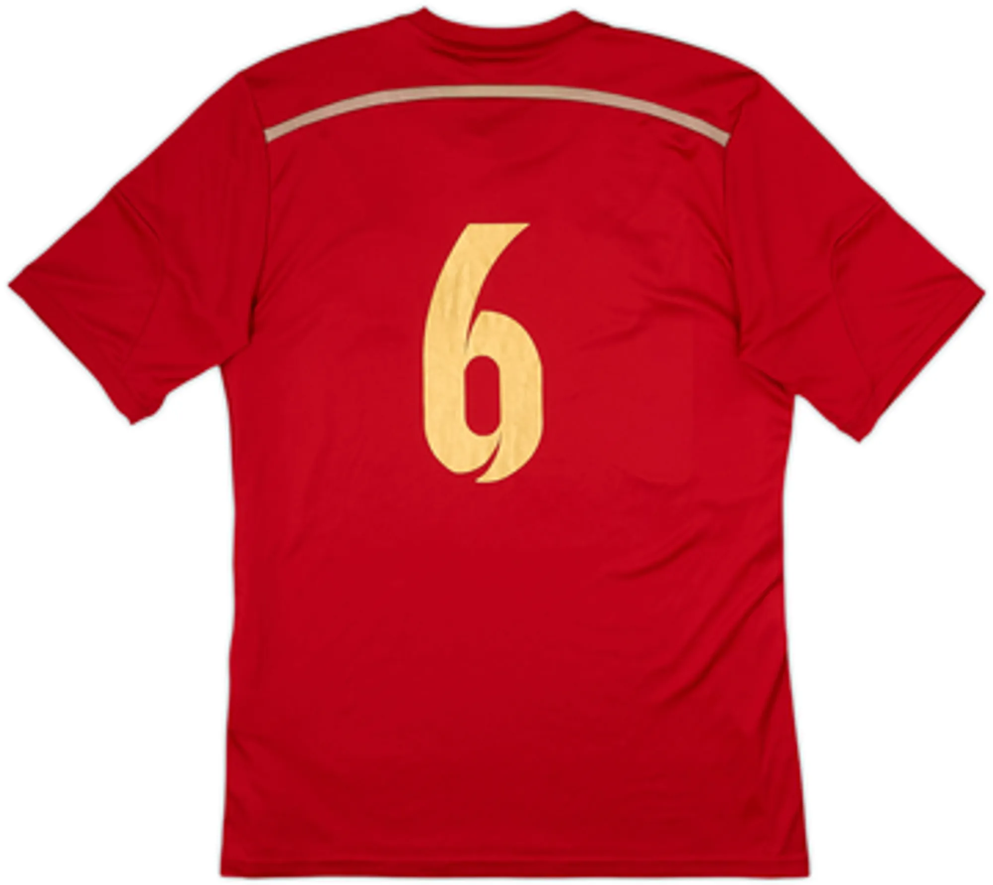 2013-15 Spain Home Shirt #6 - 6/10 - (L)