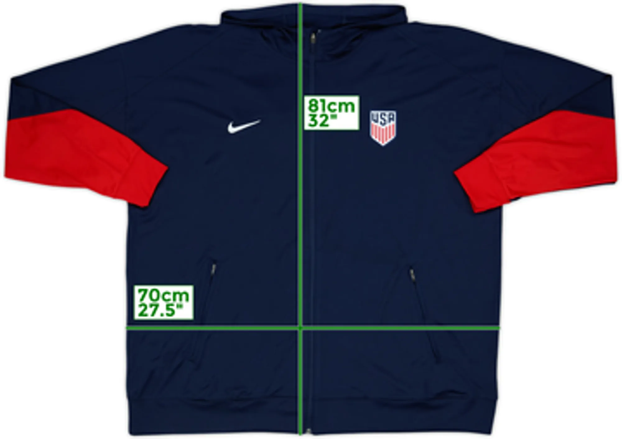 2024-25 USA Nike Hooded Track Jacket - 8/10 - (3XL)