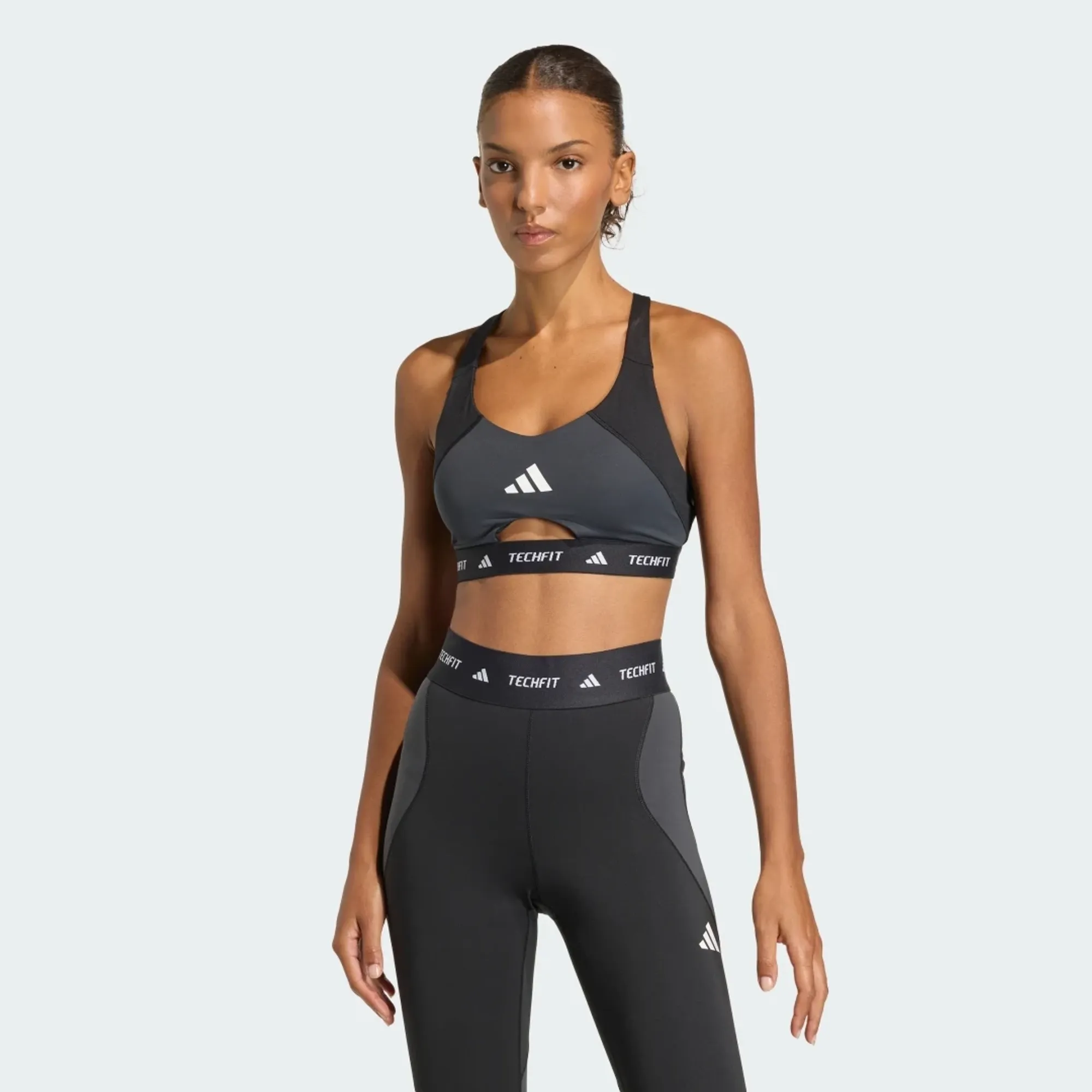 adidas TECHFIT Workout Color Block Medium Support Bra