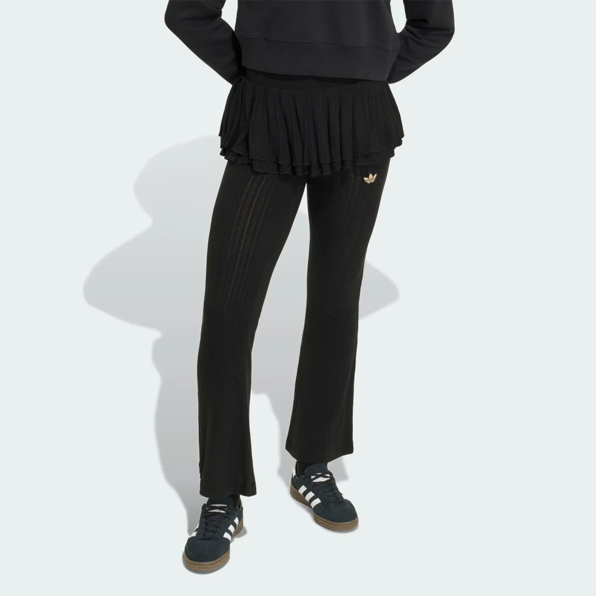 adidas SLIM RUFFLE KNITTED LEGGINGS