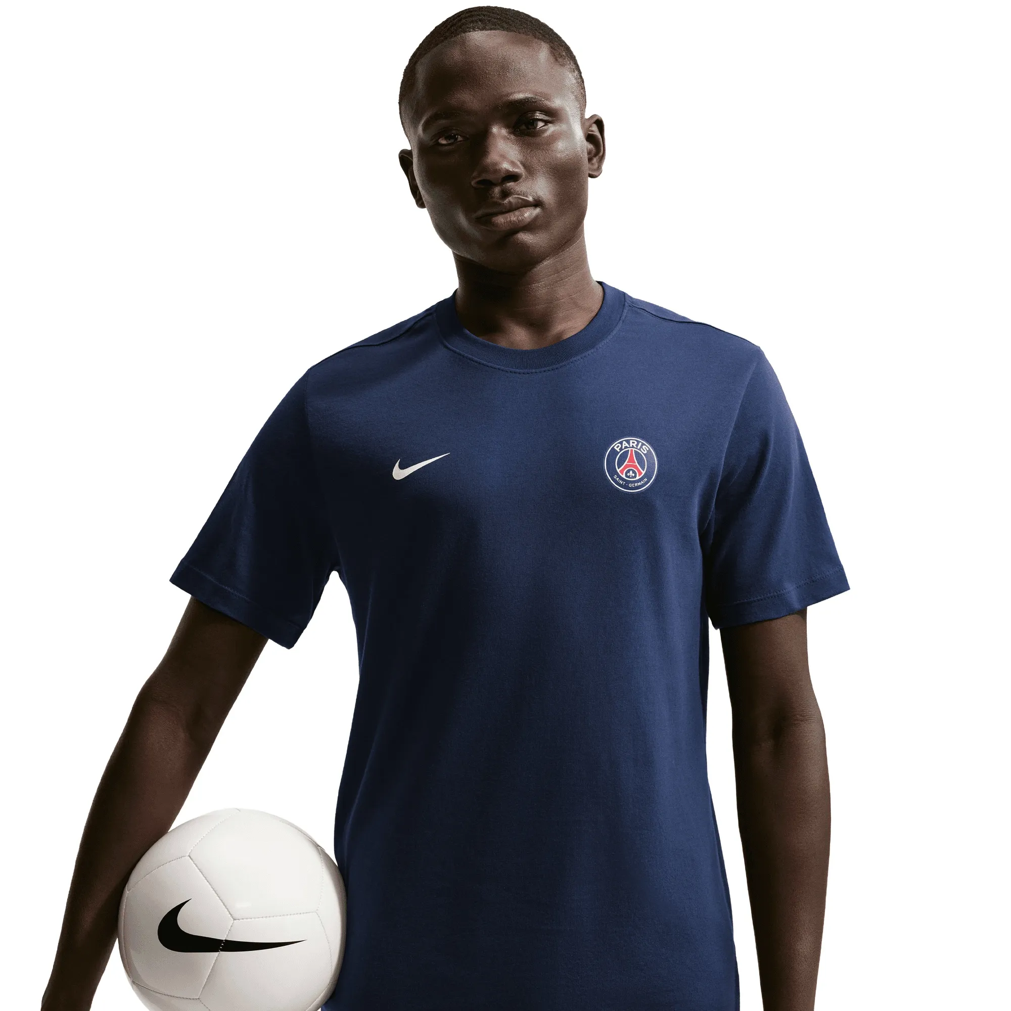PSG Nike Crest Essential T-Shirt - Midnight Navy