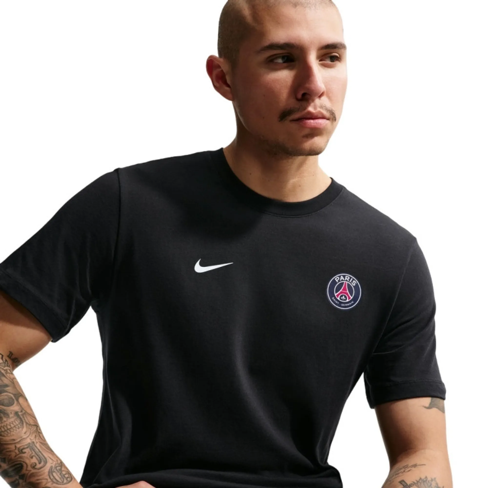 PSG Nike Crest Essential T-Shirt - Black