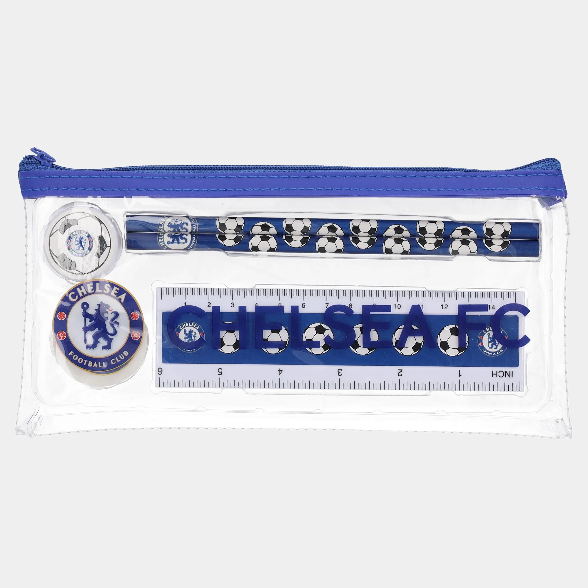 Chelsea Clear Pencil Case Stationery Set