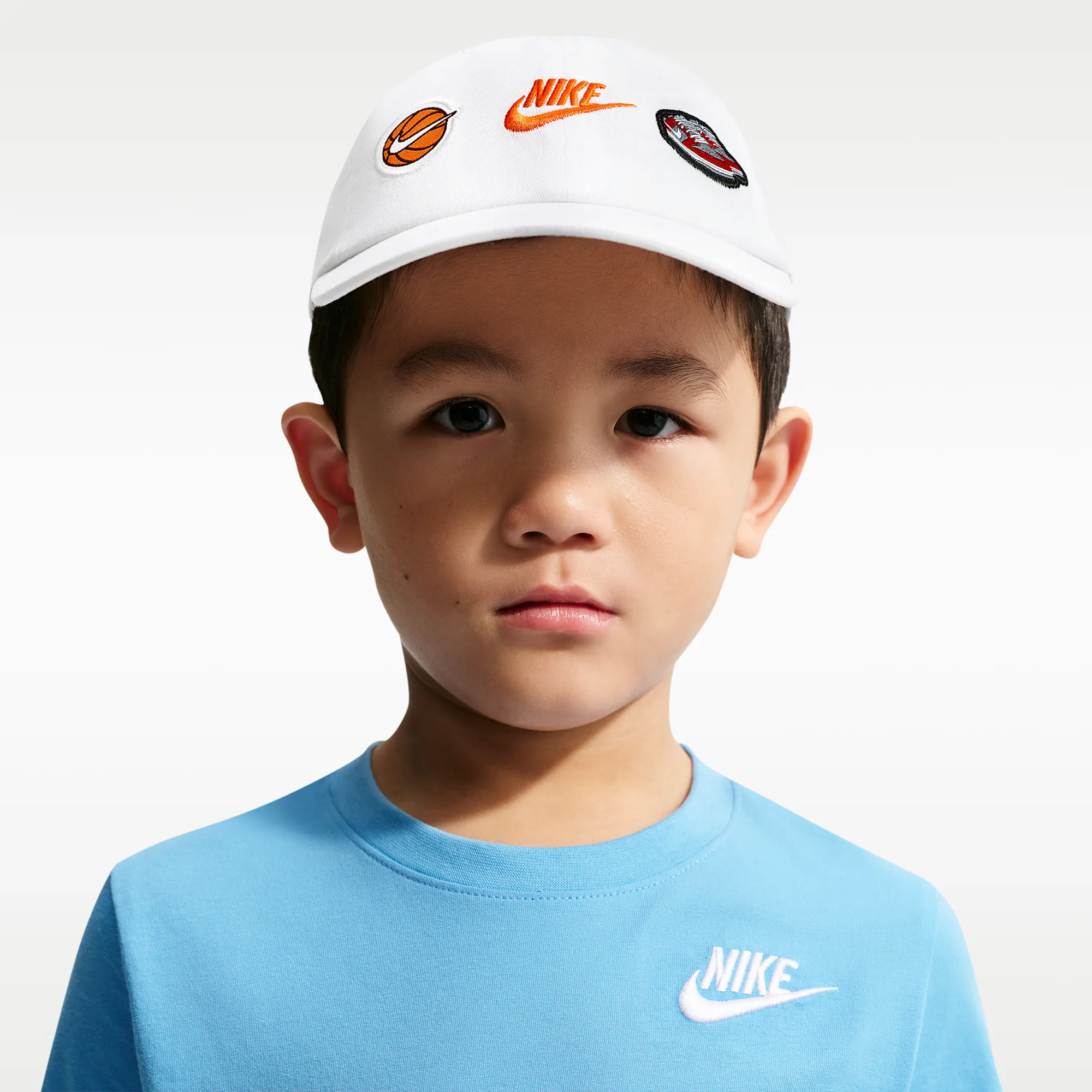 Nike Younger Kids' Statement Patch Club Cap - White