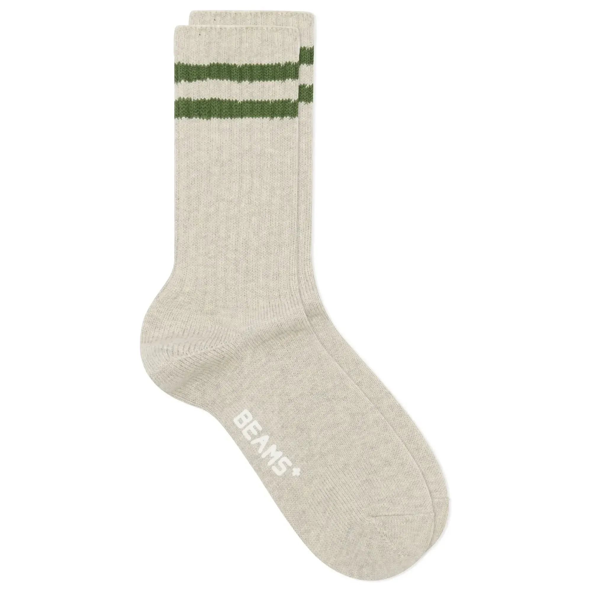 Beams Plus Men's Schoolboy Sock Grey/Green