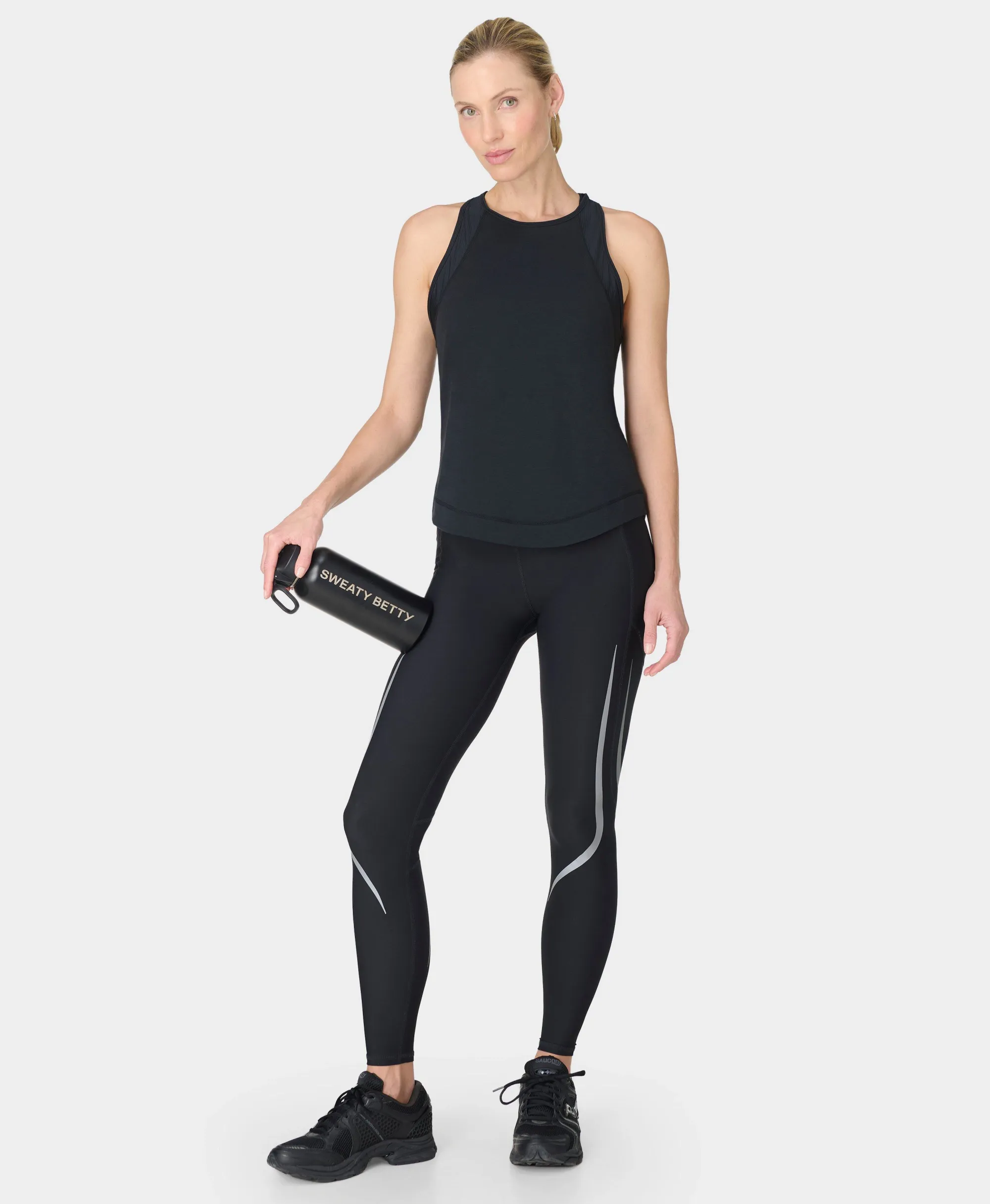 Sweaty Betty Breathe Easy Mesh Run Vest, Black, Women's XS