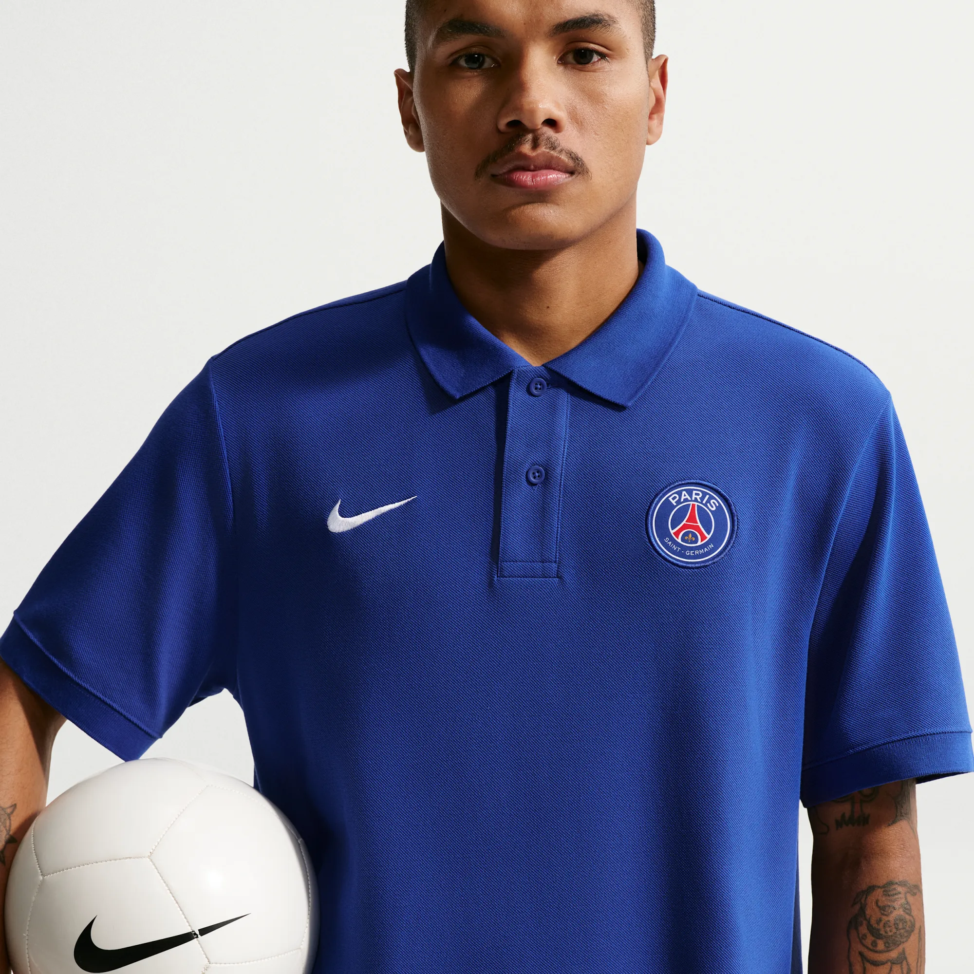Paris Saint-Germain Club Men's Nike Football Polo - Blue
