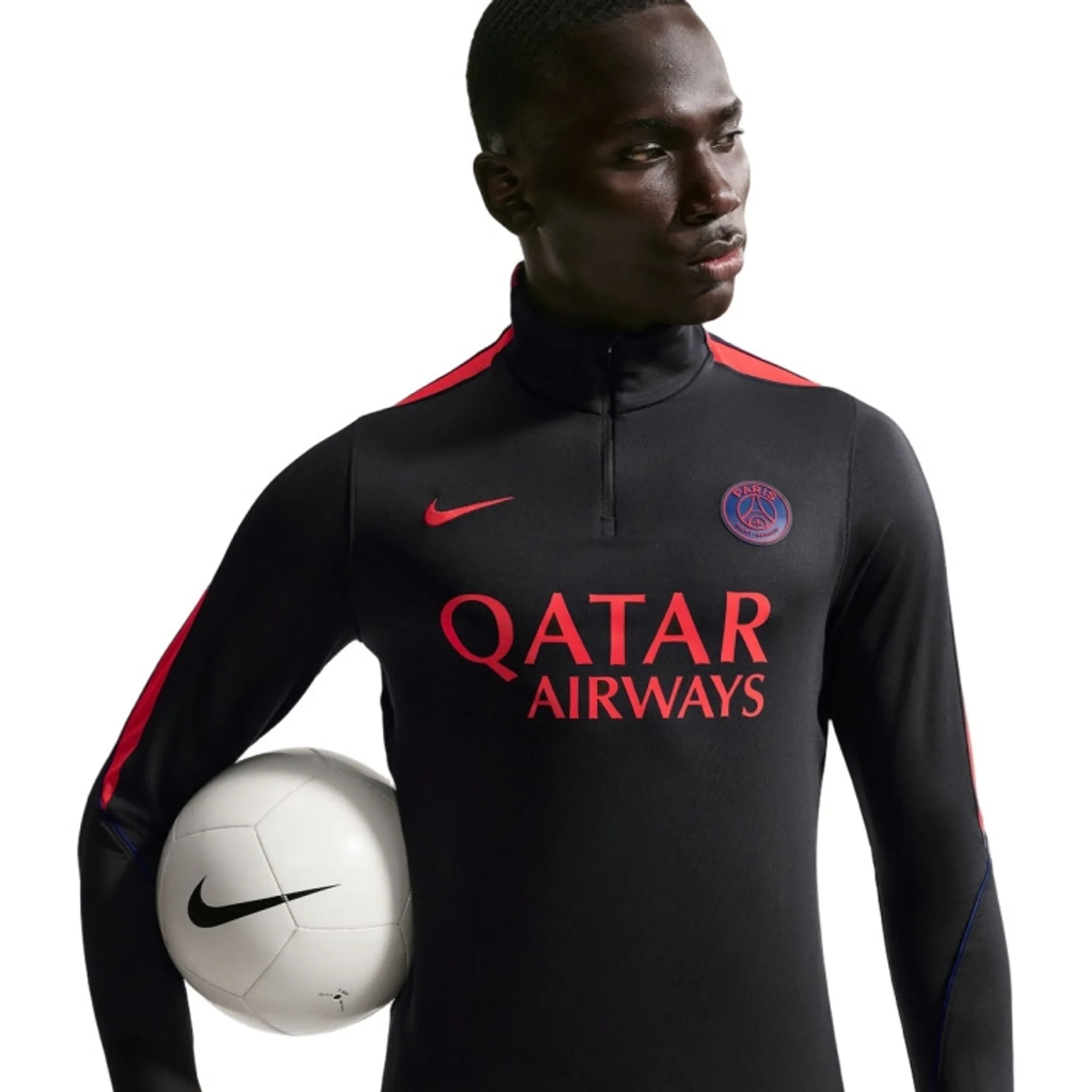 Paris Saint Germain Training Shirt Dri-Fit Strike Drill - Black/Global Red - ['Black']