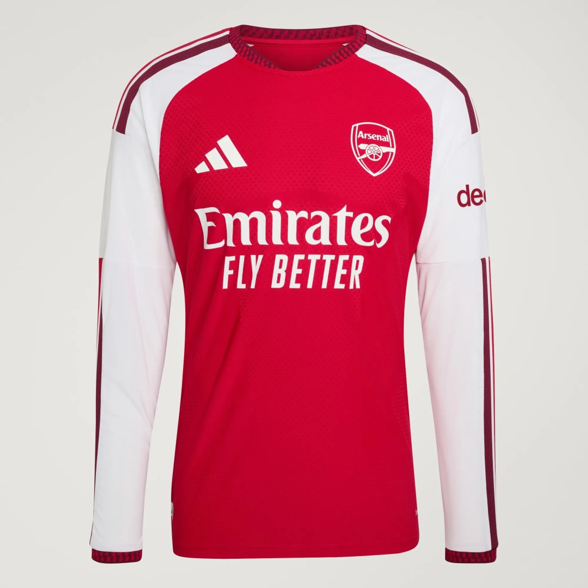 Arsenal adidas 26/27 Authentic Home Long Sleeved Shirt, Red