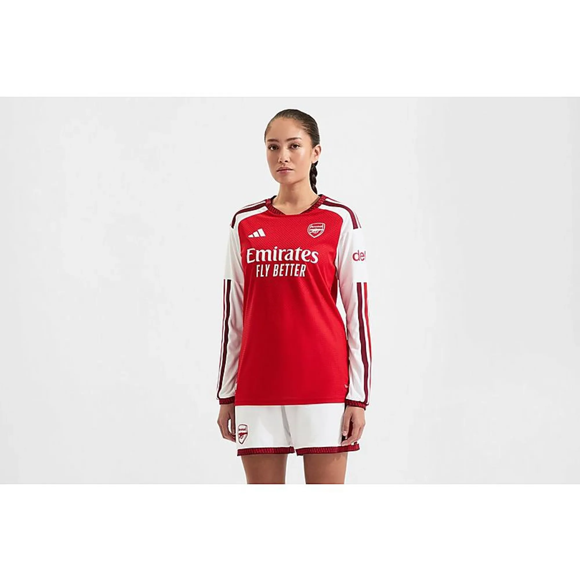 Arsenal adidas Womens 26/27 Authentic Home Long Sleeved Shirt, Red