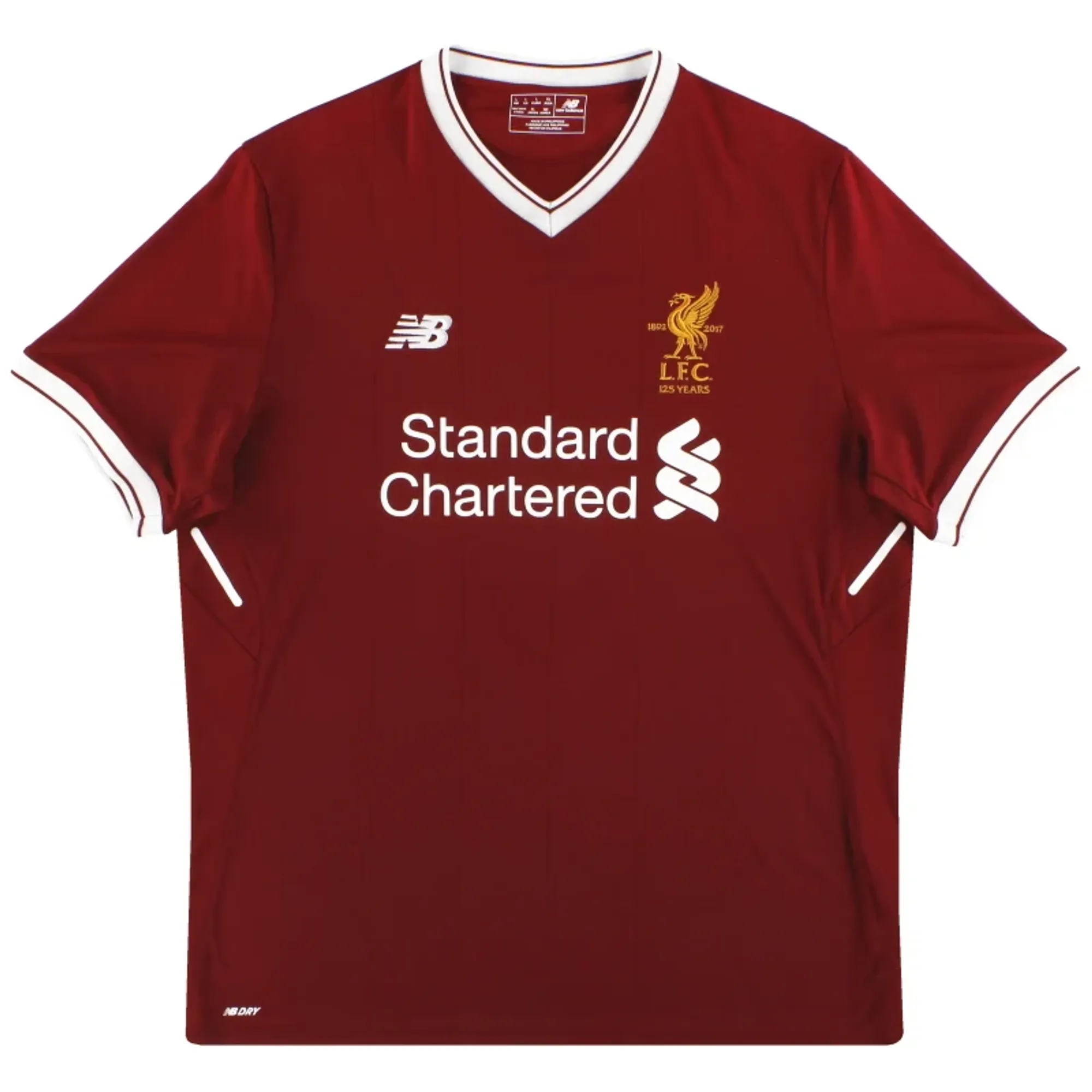 2017-18 Liverpool New Balance '125 Years' Home Shirt L - Liverpool / Excellent 