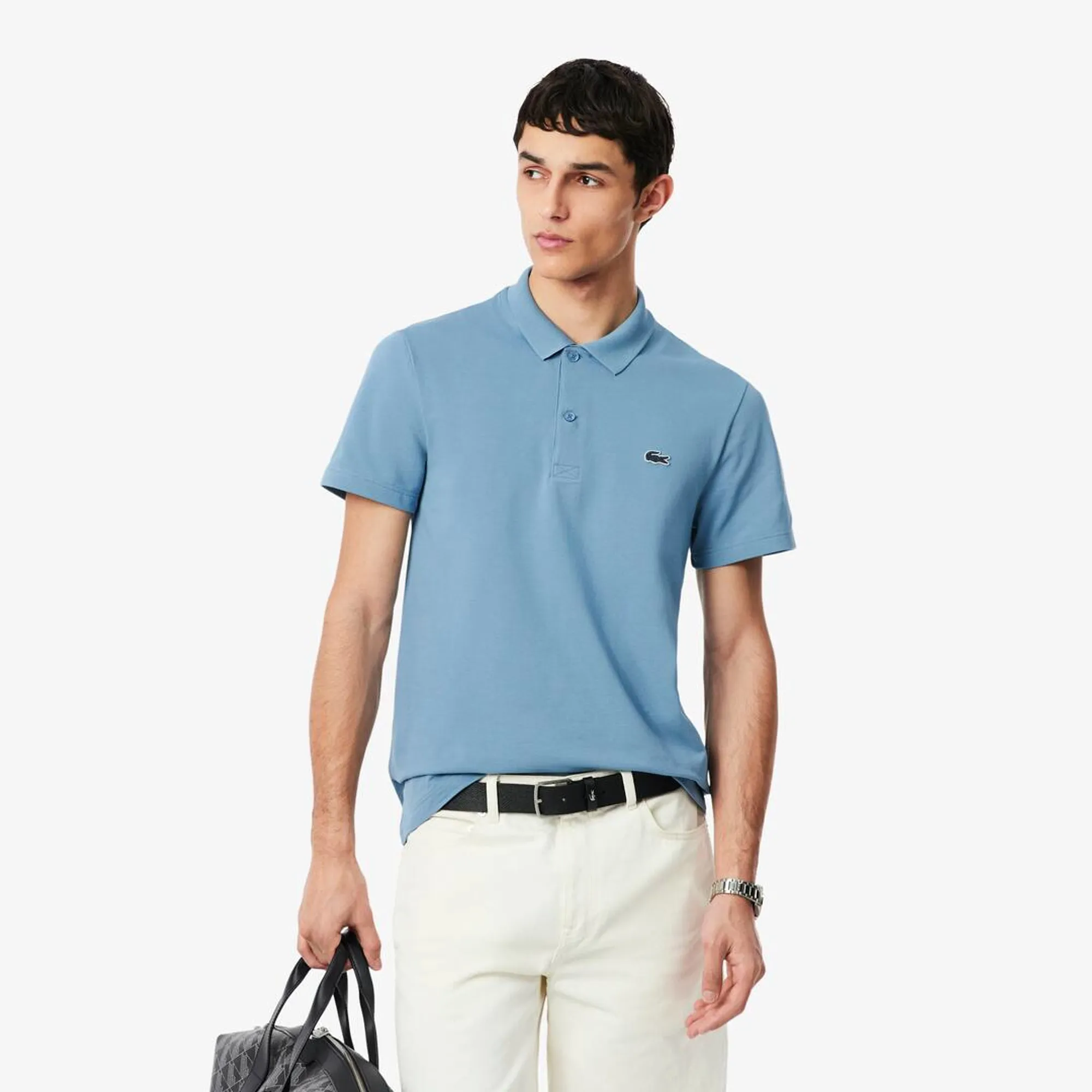 Lacoste Regular Fit Cotton Blend Polo Shirt - Bleu