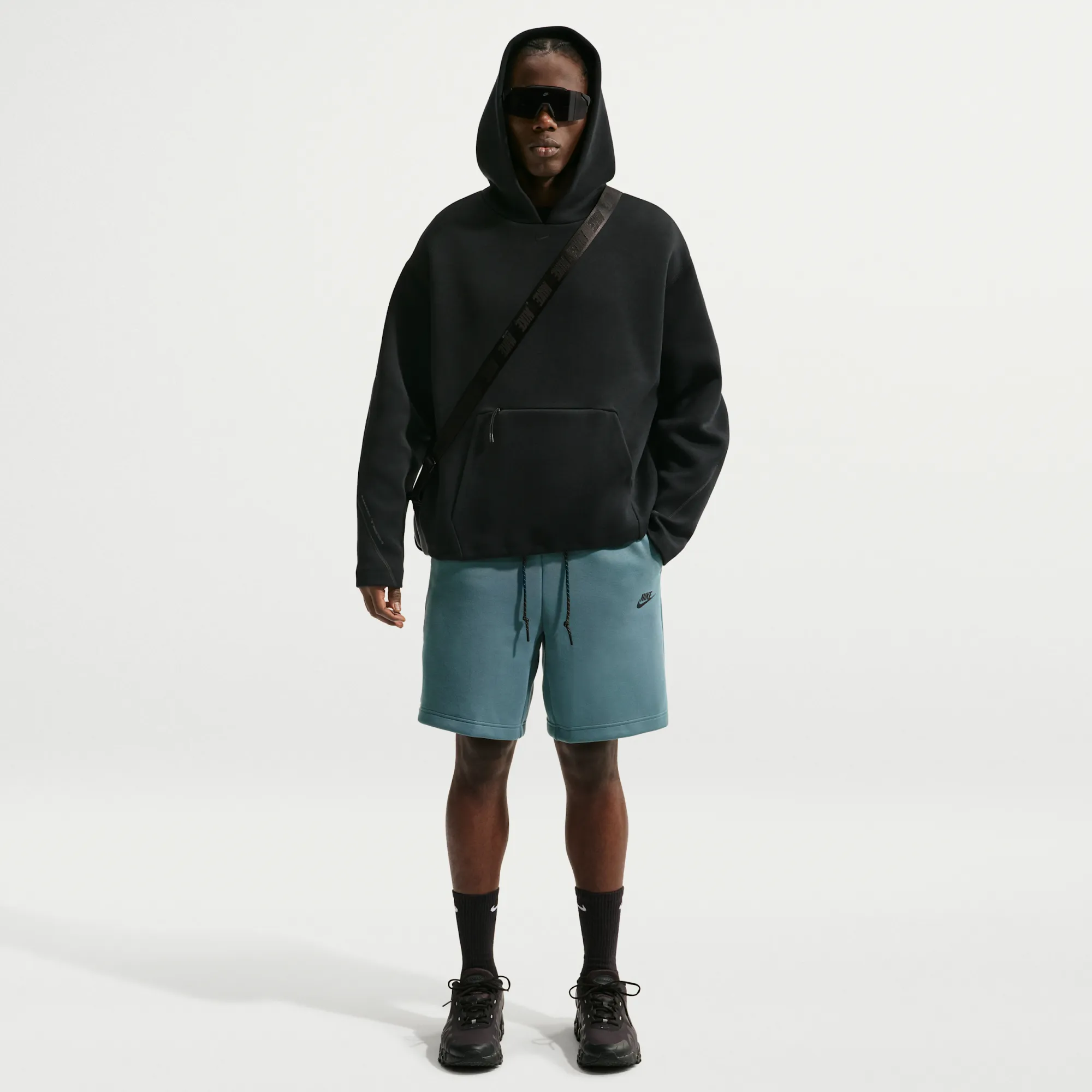 Nike Tech Men's Fleece Shorts - Grey - Fleece
