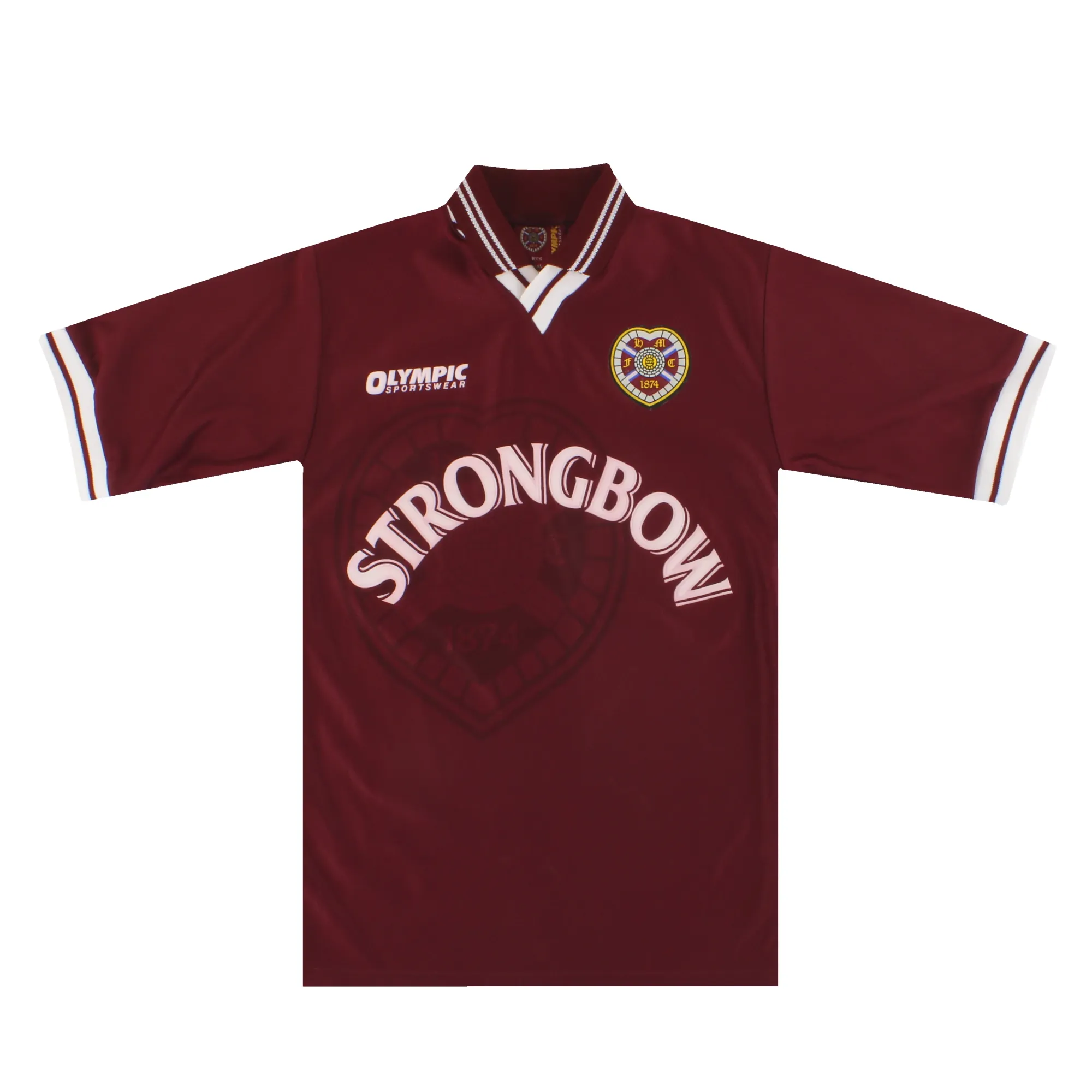 1997-98 Hearts Home Shirt Y - Hearts / Excellent 