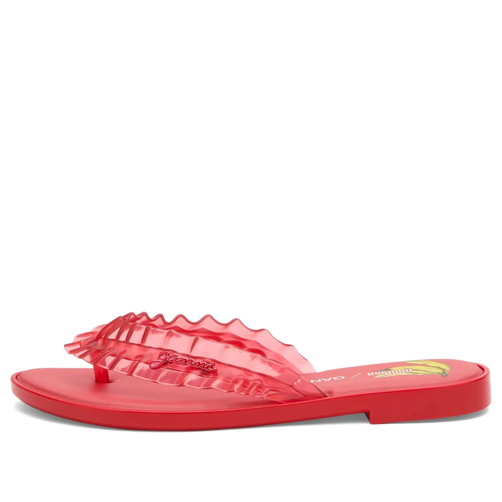 Melissa Women's x Ganni Thong Kitten Heel Sandals Red