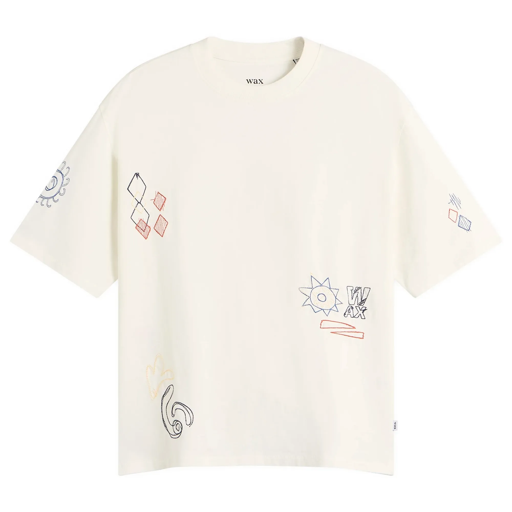 Wax London Men's Milton Sun Doodle T-Shirt Ecru/Multi