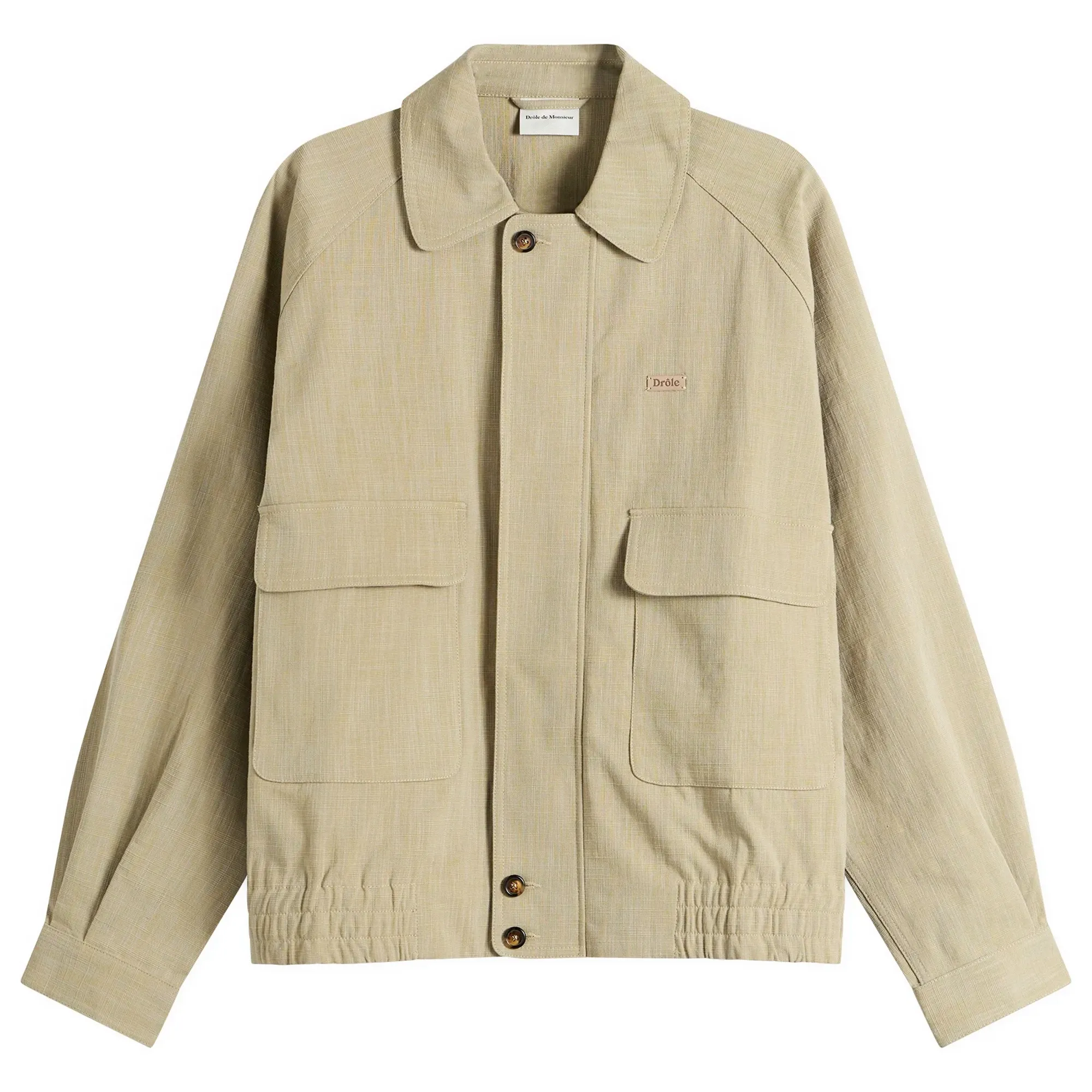 Drôle de Monsieur Men's Cotton Raglan Jacket Kaki