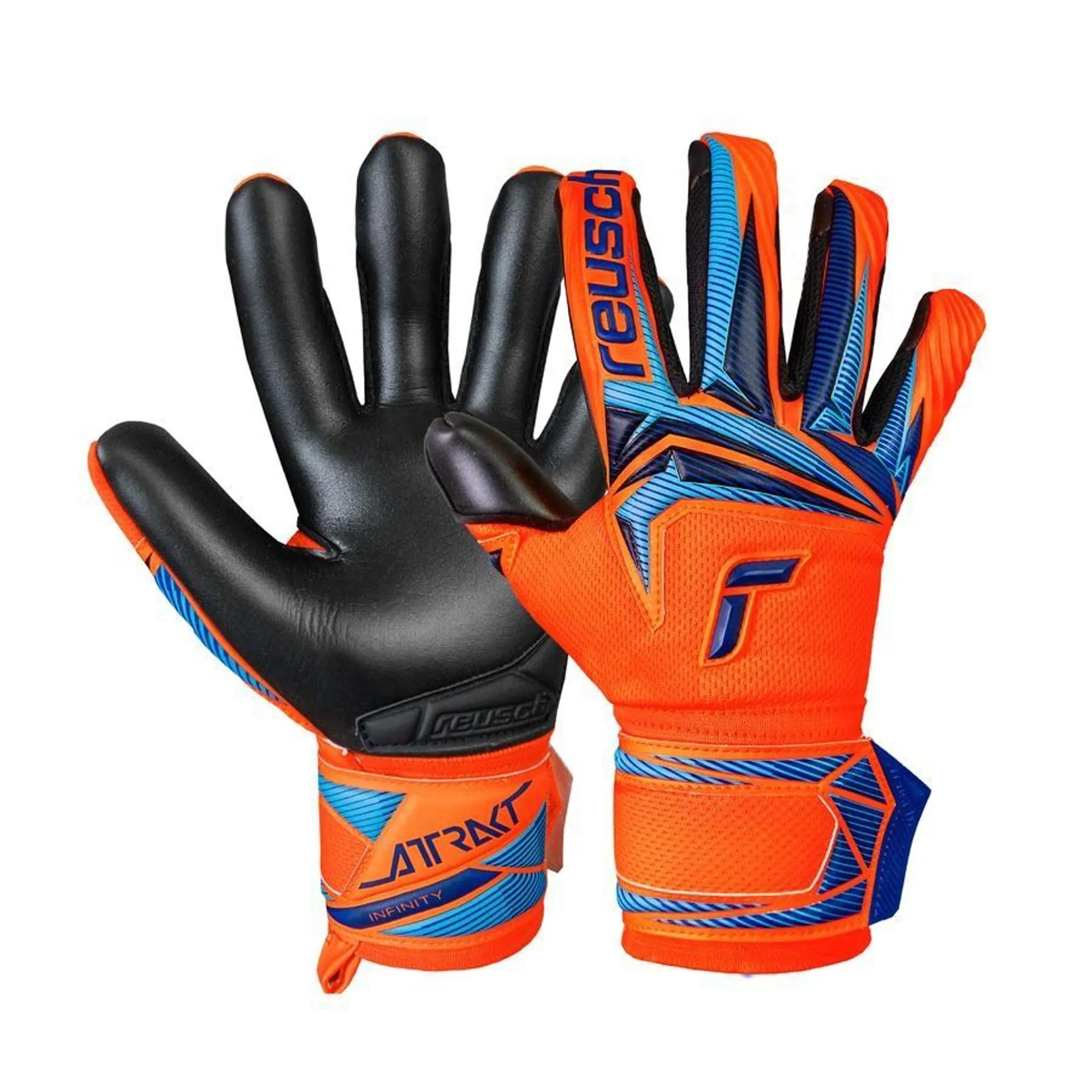 Reusch Goalkeeper Gloves Attrakt Infinity Evolution Nc World Cup Line - ['Orange']