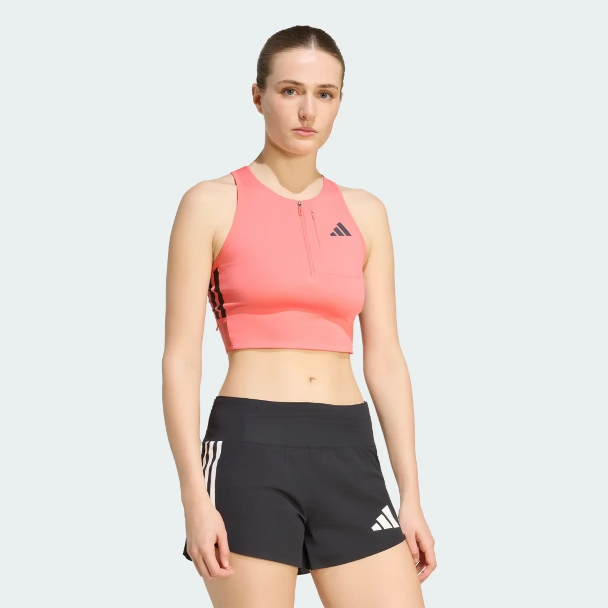 adidas Adizero Running Gel Pocket Crop Long-Sleeve Top