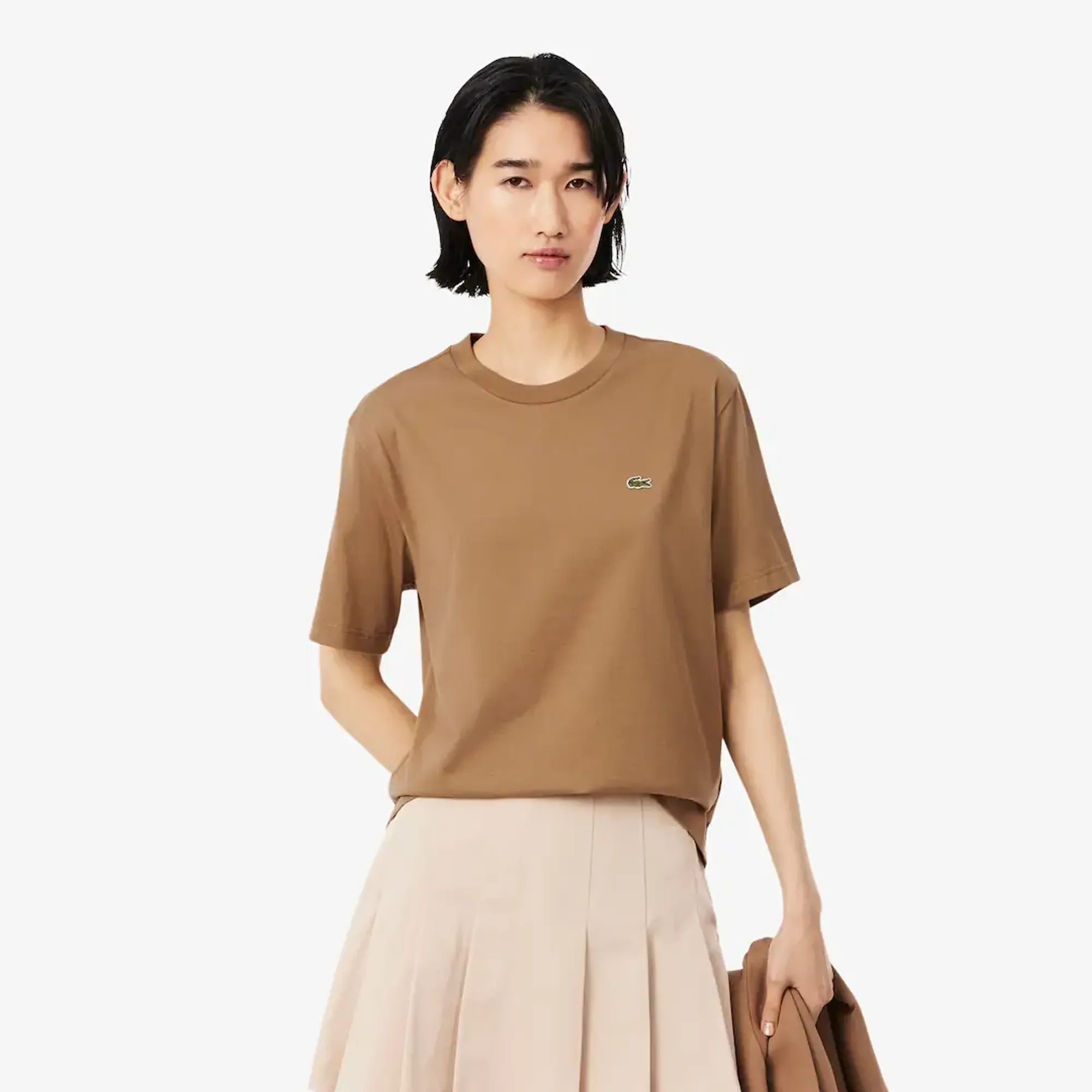 Lacoste Relaxed Fit Soft Cotton T-shirt - Brown